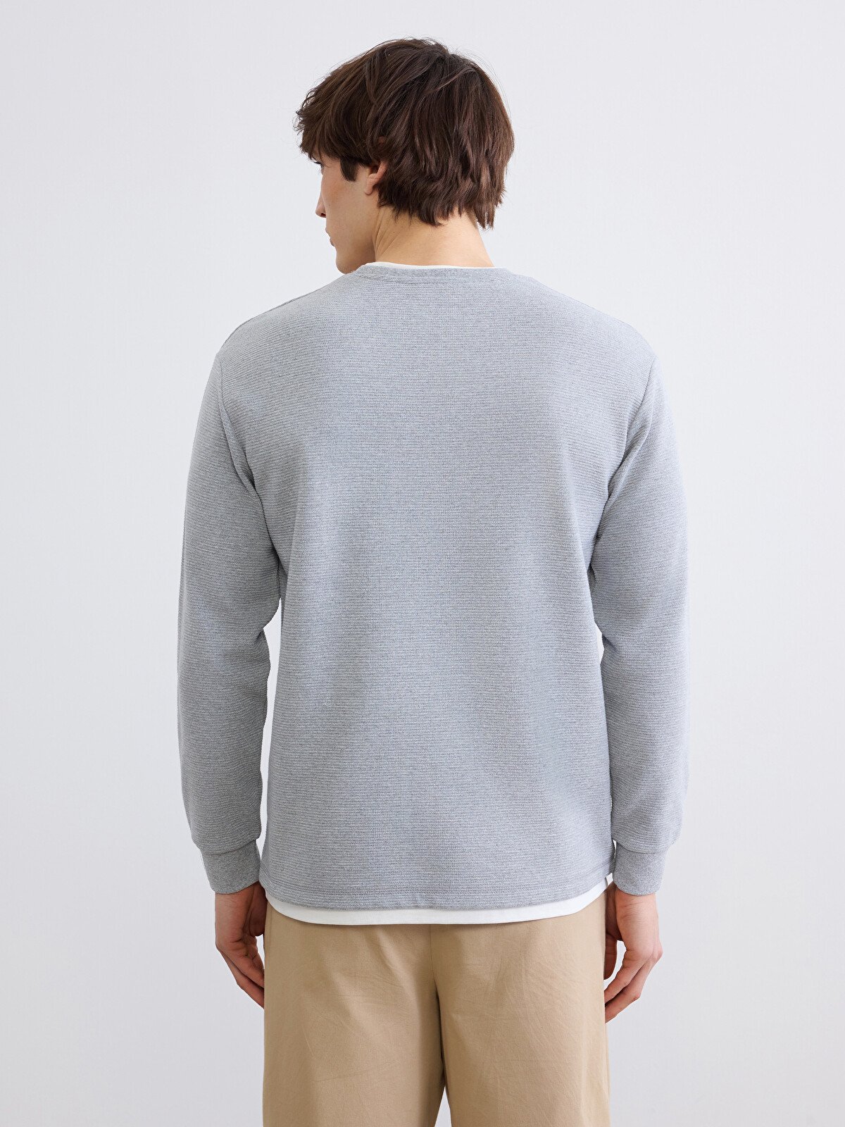 XSIDE Layered Look Crew Neck Men's Sweatshirt - S64902Z8-LAL | LC