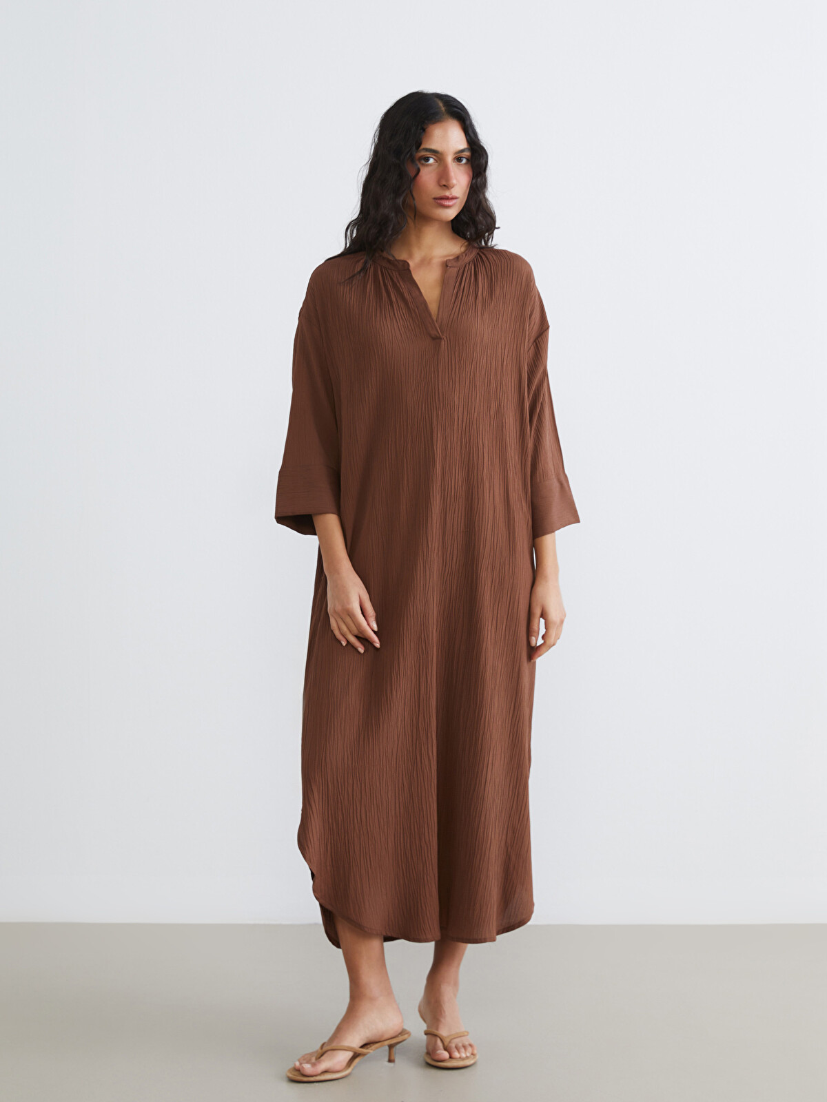 LCW Modest Kaçık Yaka Elbise - S64953Z8-ZTU | LC Waikiki