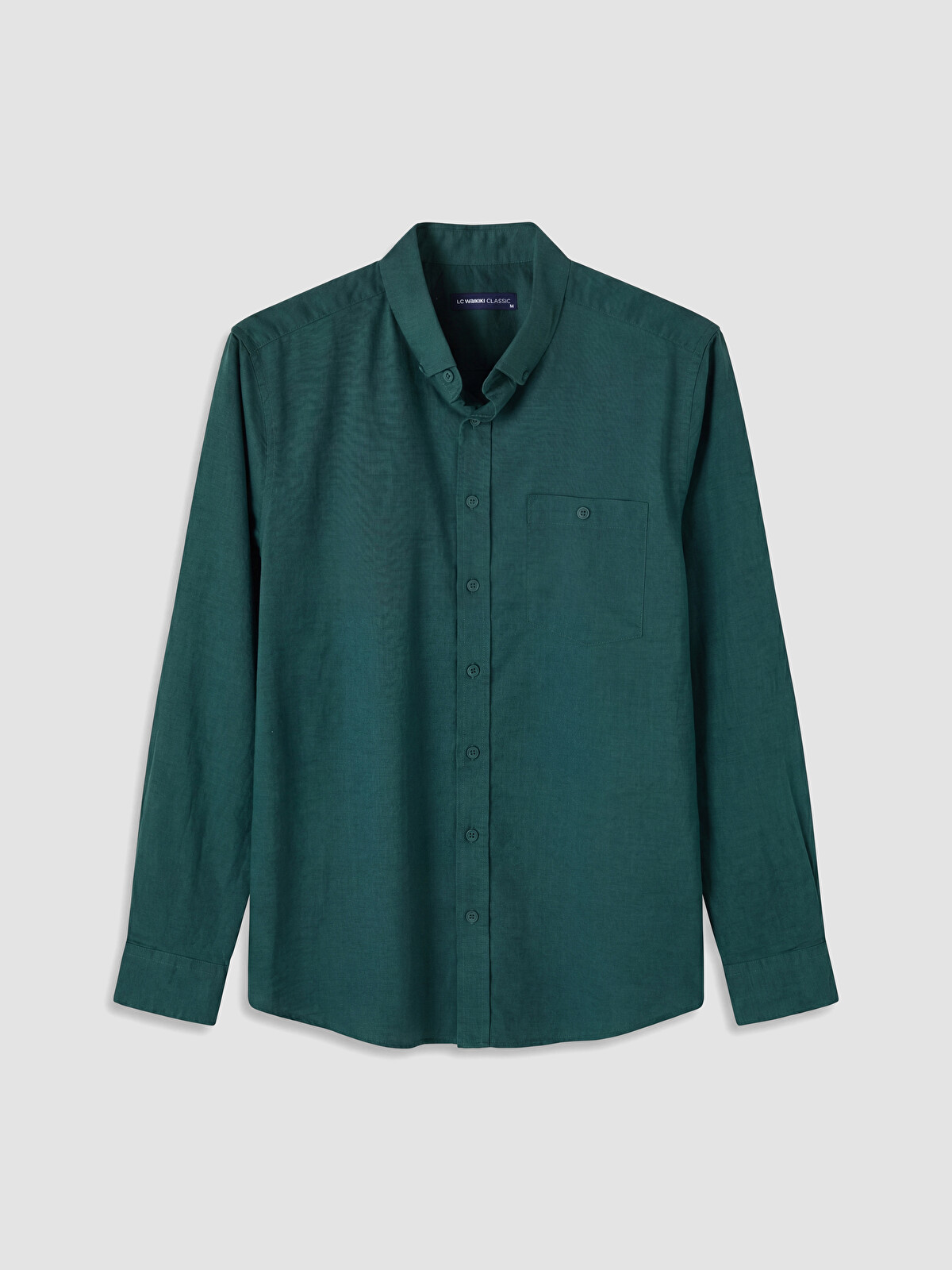 LCWAIKIKI Classic Regular Fit Keten Karışımlı Erkek Gömlek
