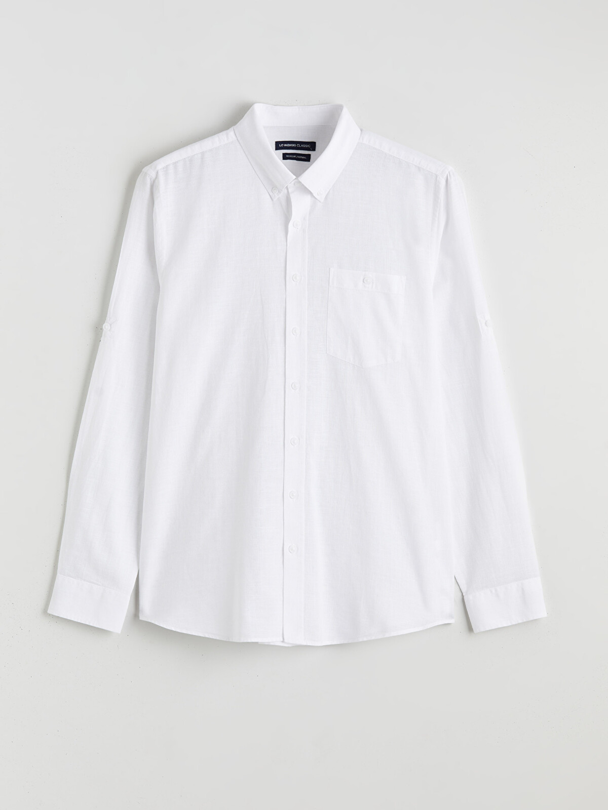 LCWAIKIKI Classic Regular Fit Linen Blend Men's Basic Shirt
