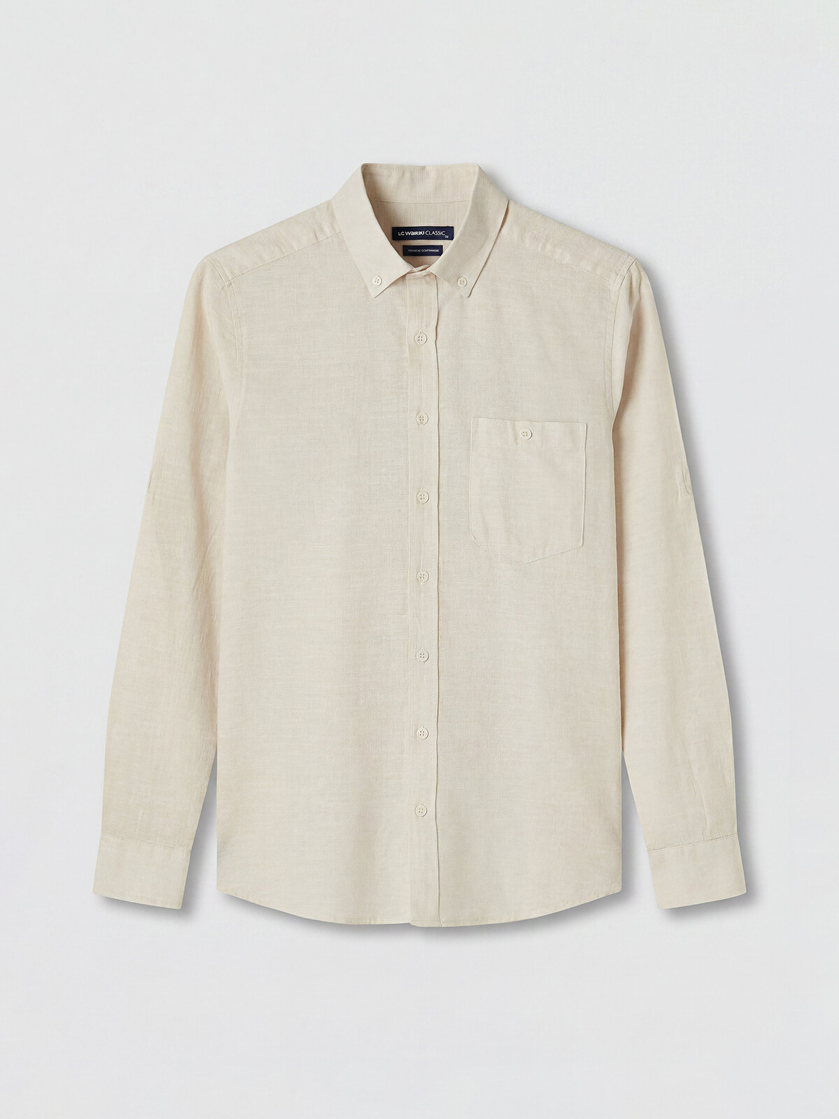 LCWAIKIKI Classic Regular Fit Keten Karışımlı Erkek Gömlek