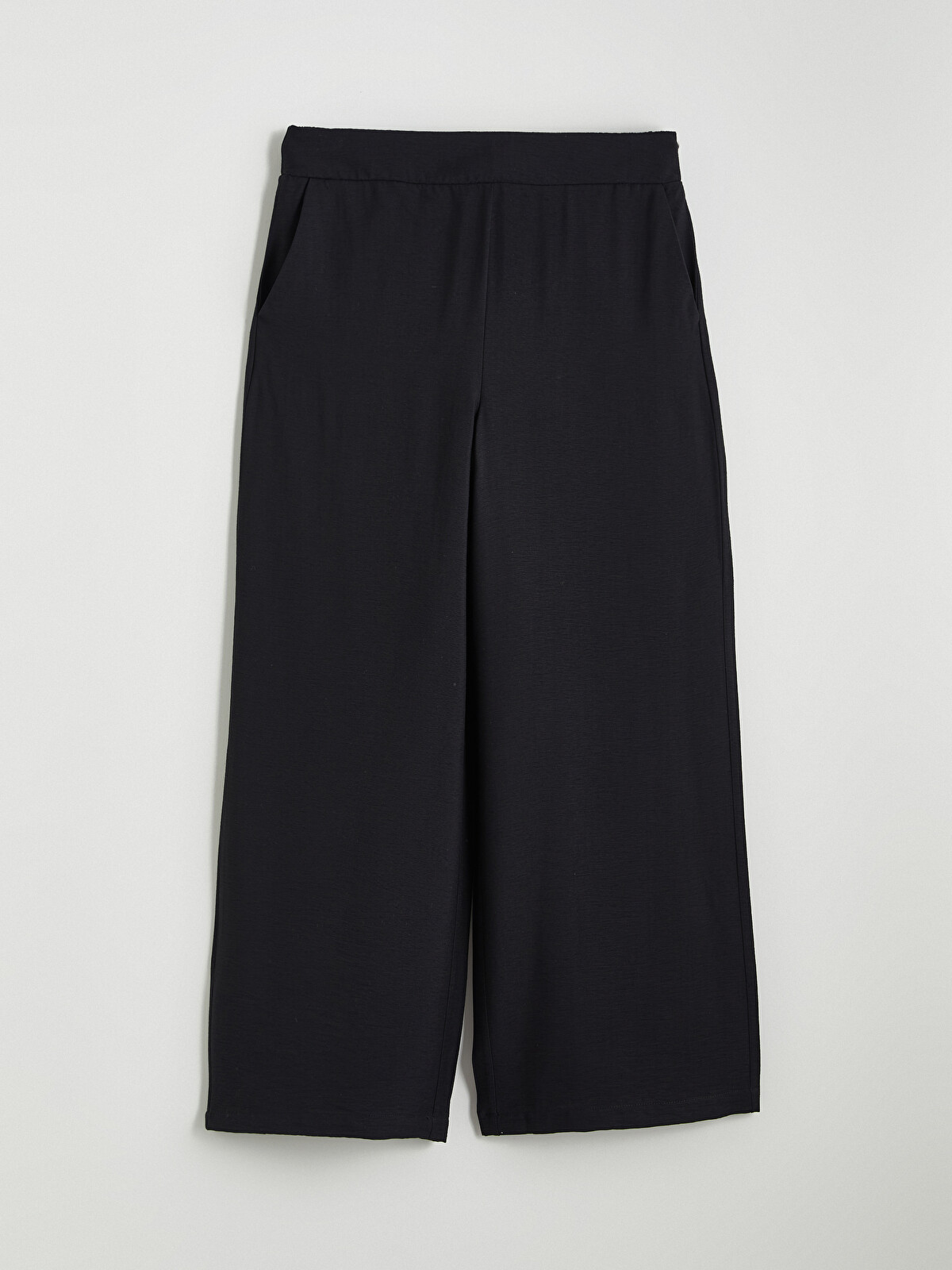 LCW Modest Elastic Waist Wide Leg Women's Trousers - S65048Z8-CVL