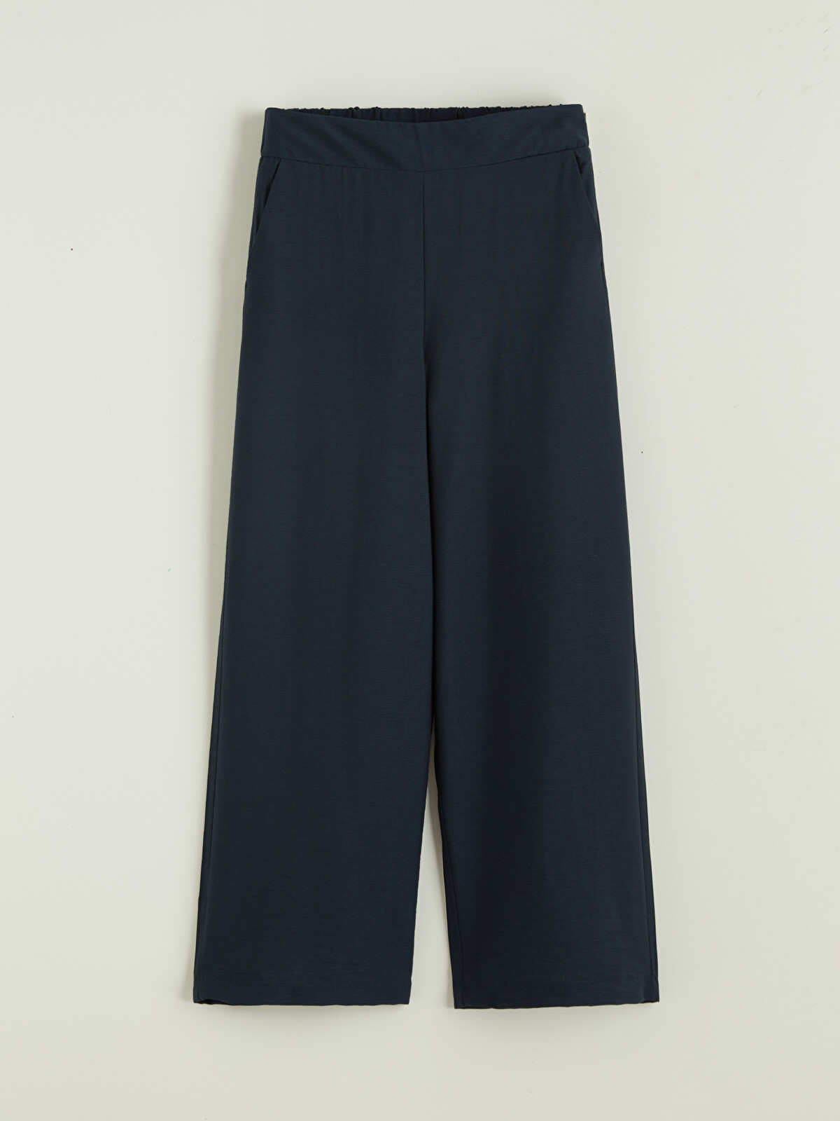 LCW Modest Elastic Waist Wide Leg Women's Trousers - S65048Z8-ZKF