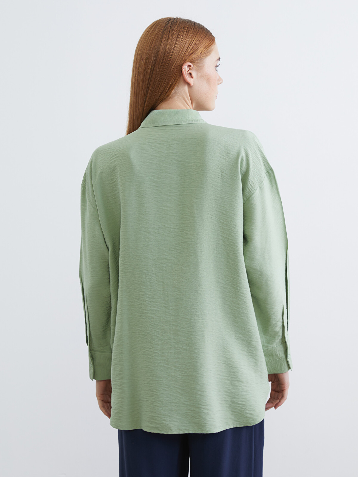 LCW Modest Oversize Gabardine Women's Shirt Tunic - S65090Z8-FFT