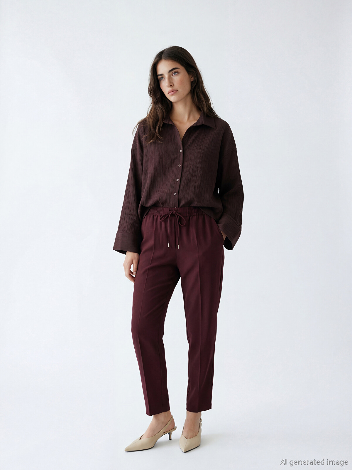 LCW Modest Elastic Waist Carrot Fit Women's Trousers - S65116Z8