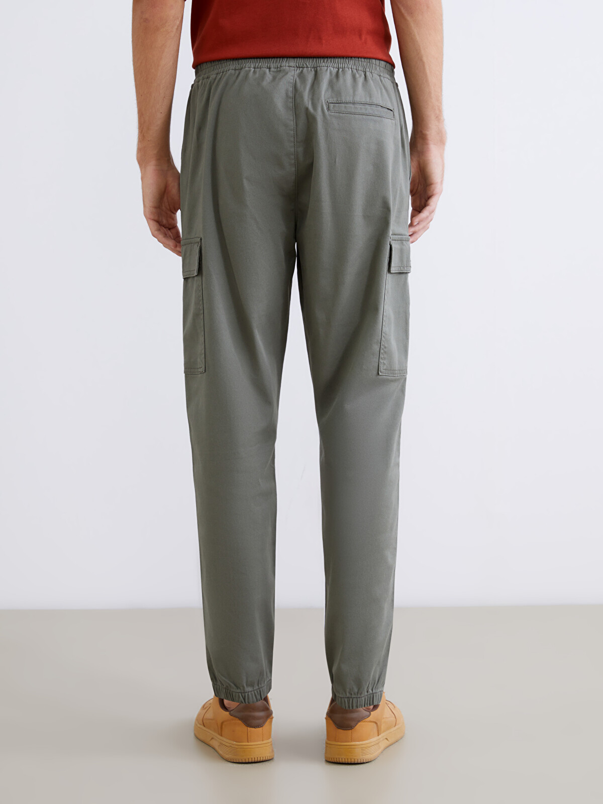 XSIDE Haki Regular Fit Gabardin Erkek Kargo Pantolon - S65129Z8