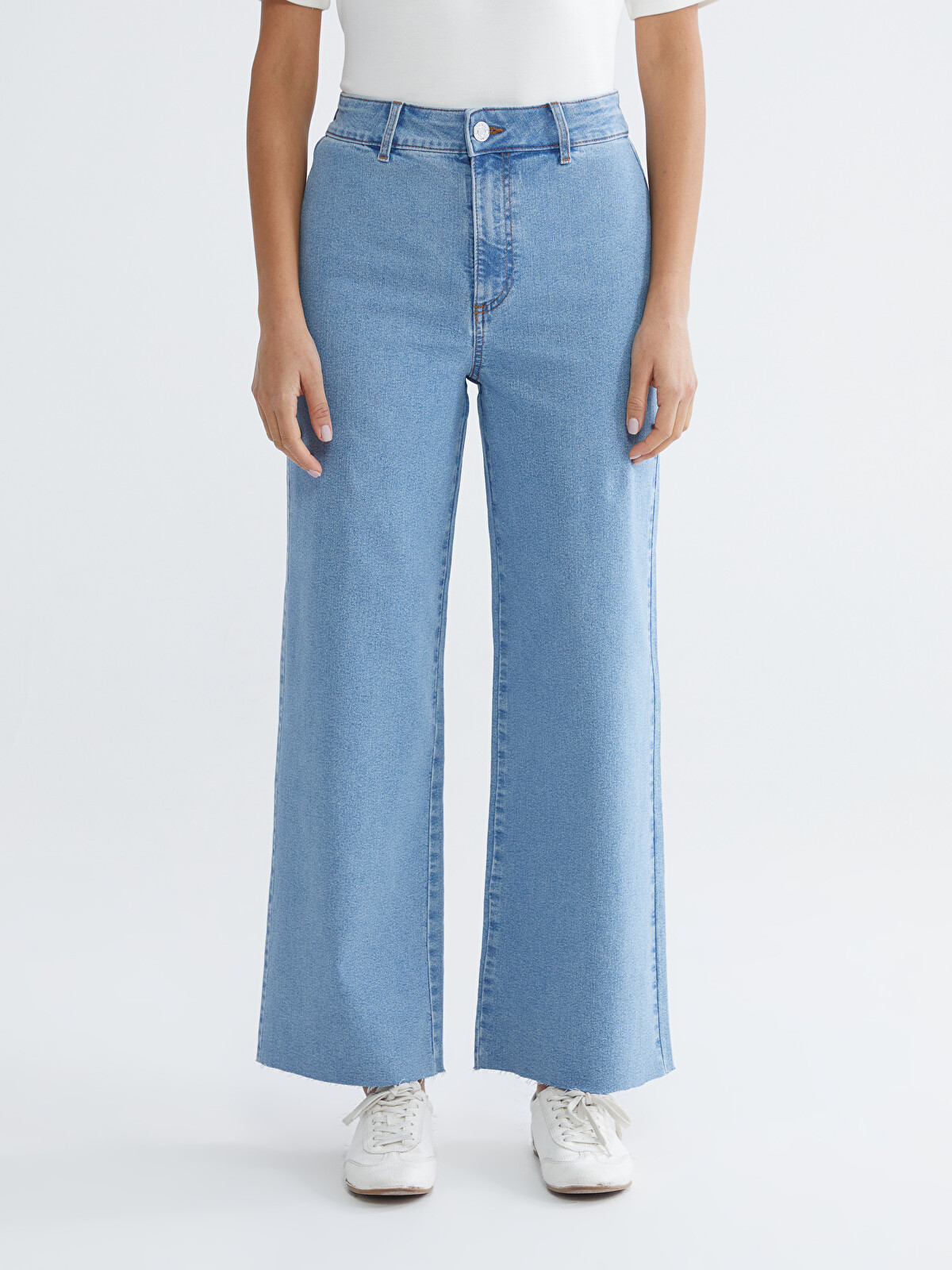 LCW Modest Women's Wide Leg Jean - S65156Z8-311 | LC Waikiki