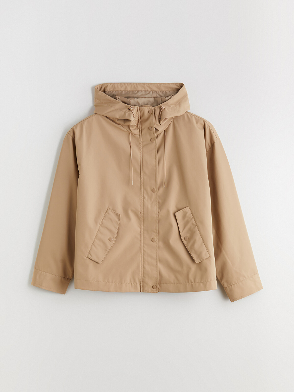 LCW Modest Kapüşonlu Oversize Kadın Yağmurluk - S65317Z8-DRR | LC