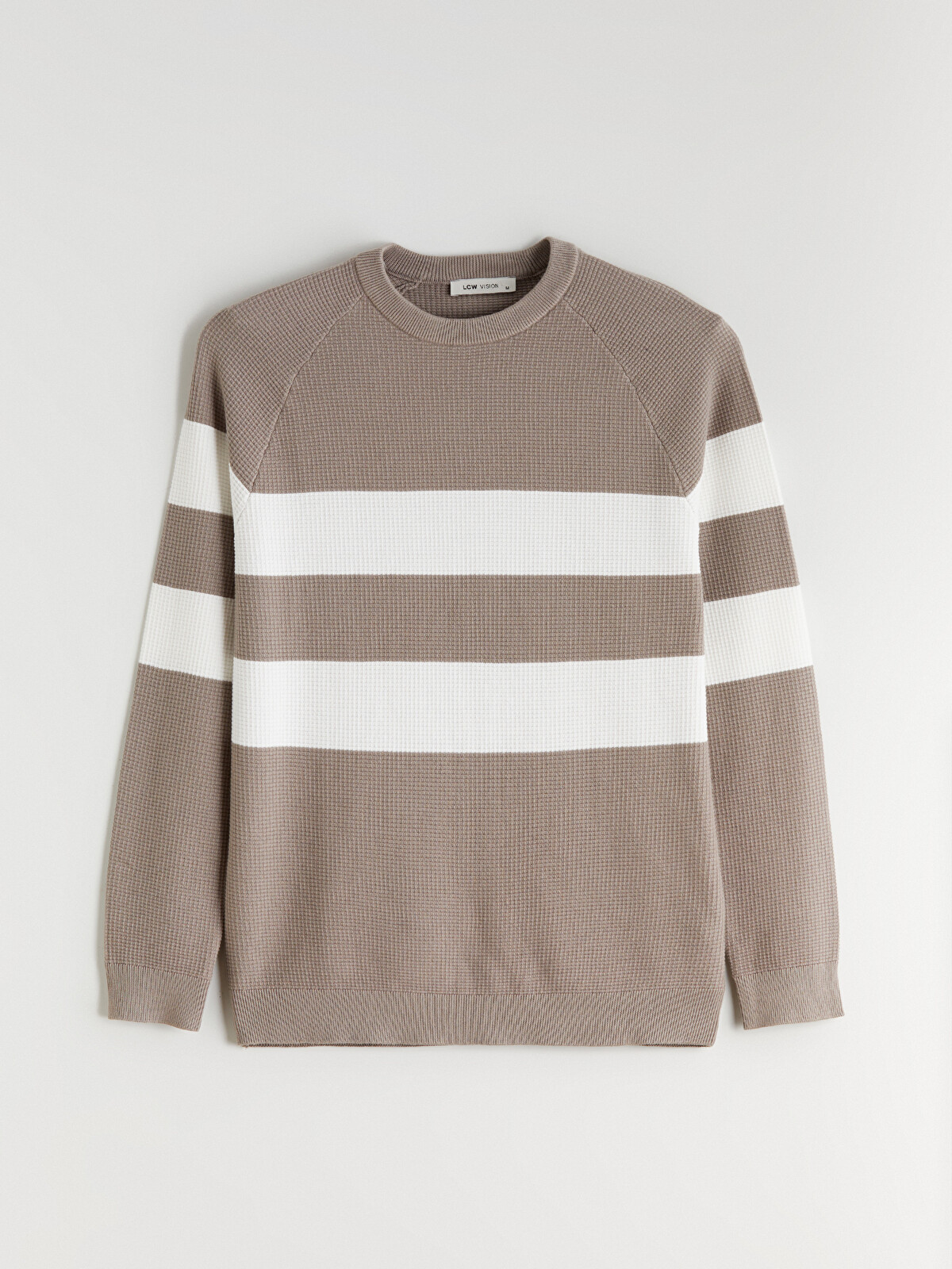 LCW Vision Striped crew-neck knit sweater for men. - S65426Z8-ZNS