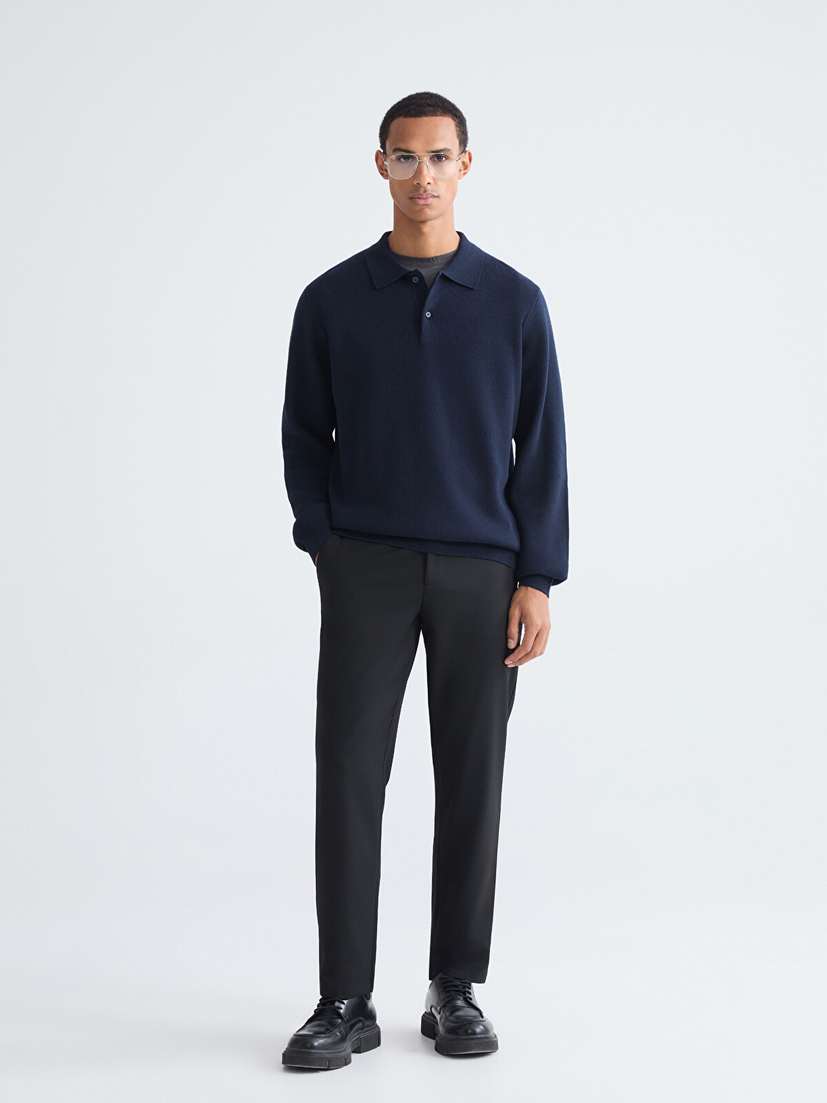 LCW Vision Men's Polo Neck Knit Sweater - S65435Z8-RFH | LC Waikiki
