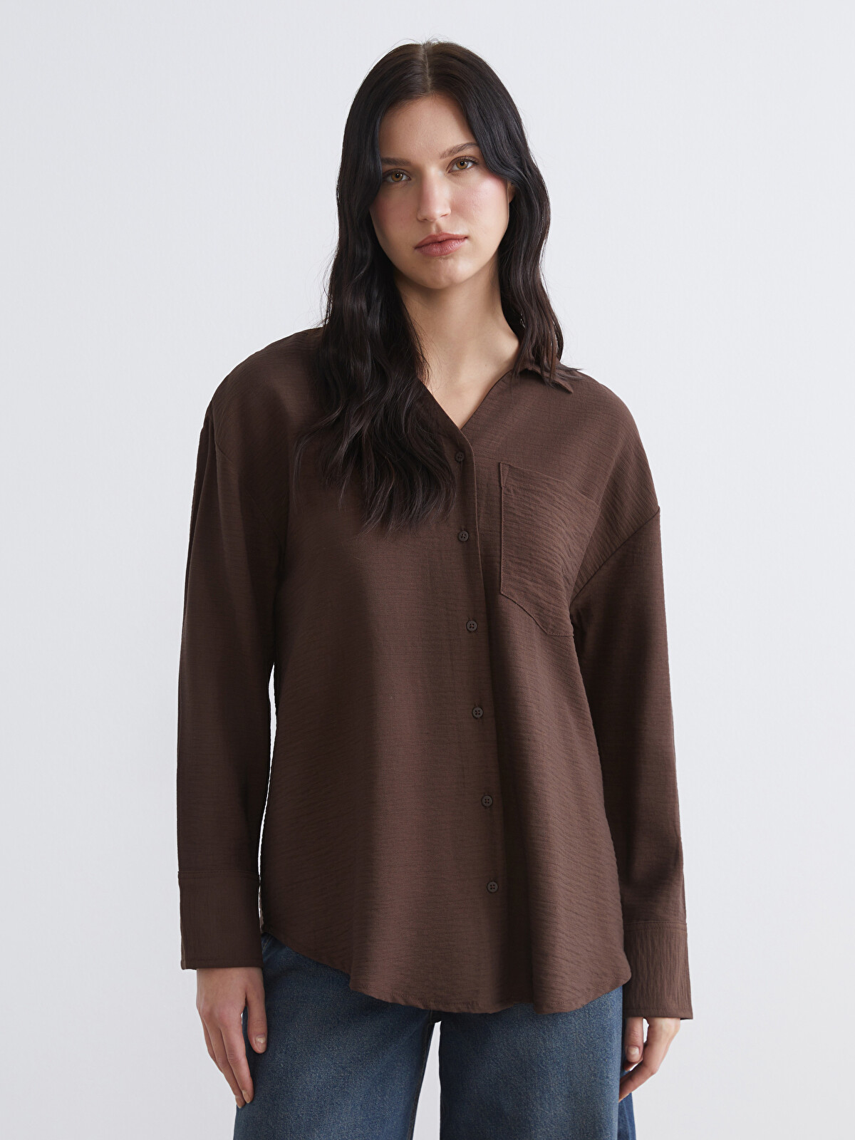 LCW Comfort Textured Women's Shirt - S65466Z8-R39 | LC Waikiki