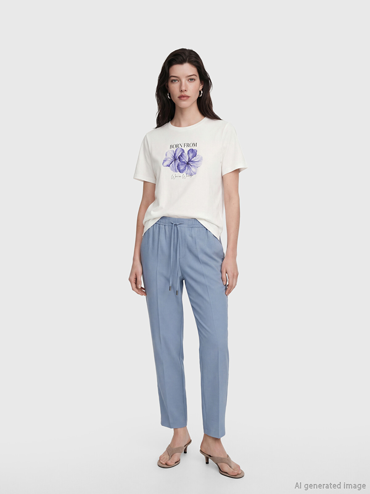 新品　salsation Slim-Fit Drawstring Pants LCW Comfort Elastic Waist Carrot Fit Women's Trousers - S65484Z8