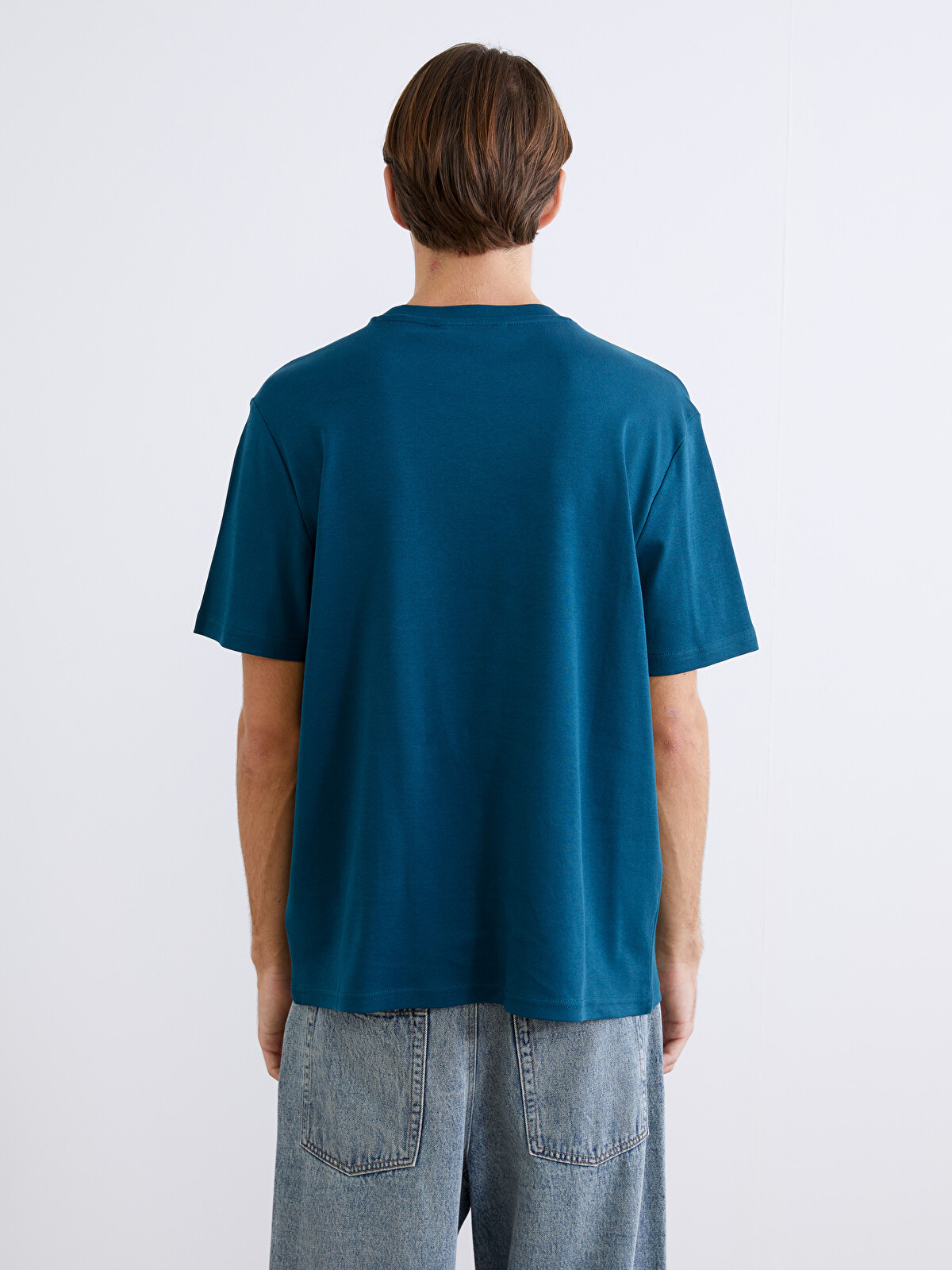 XSIDE Crew Neck Printed Men's T-shirt - S65633Z8-HHW | LC Waikiki