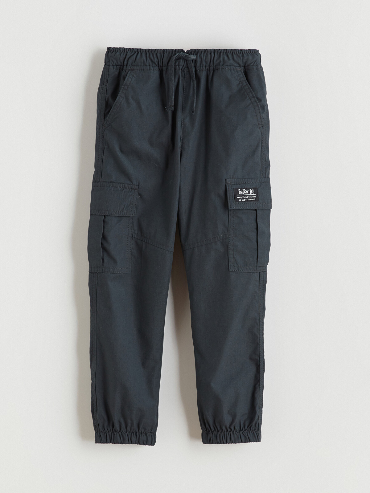 LCW Kids Antrasit Beli Lastikli Erkek Çocuk Jogger Pantolon