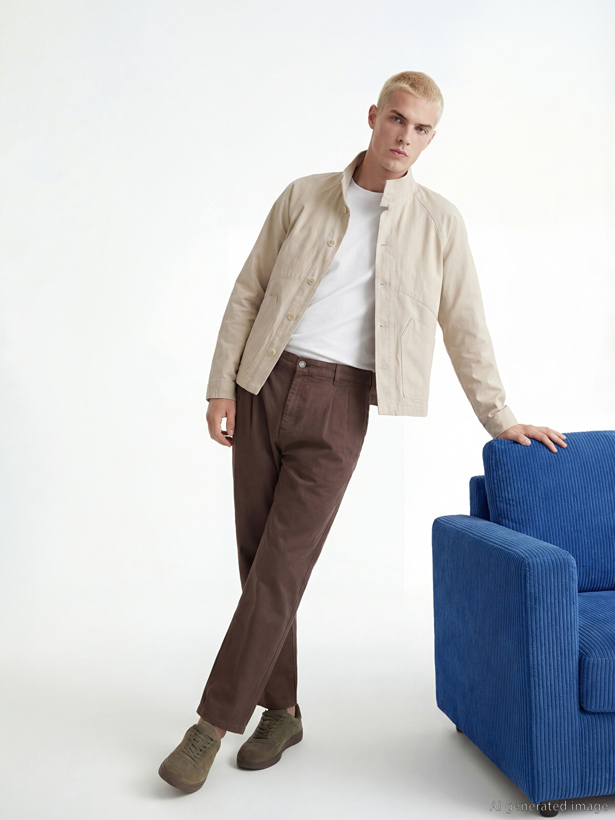 XSIDE Kahverengi Standart Kalıp Erkek Gabardin Pantolon - S65848Z8