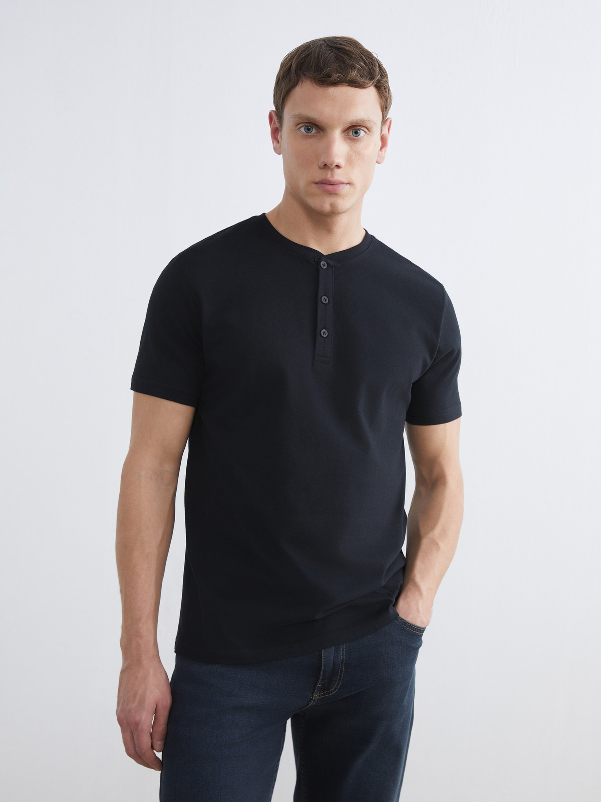 LC WAIKIKI Crew Neck Short Sleeve Men's Pyjamas Top - S65930Z8-CVL