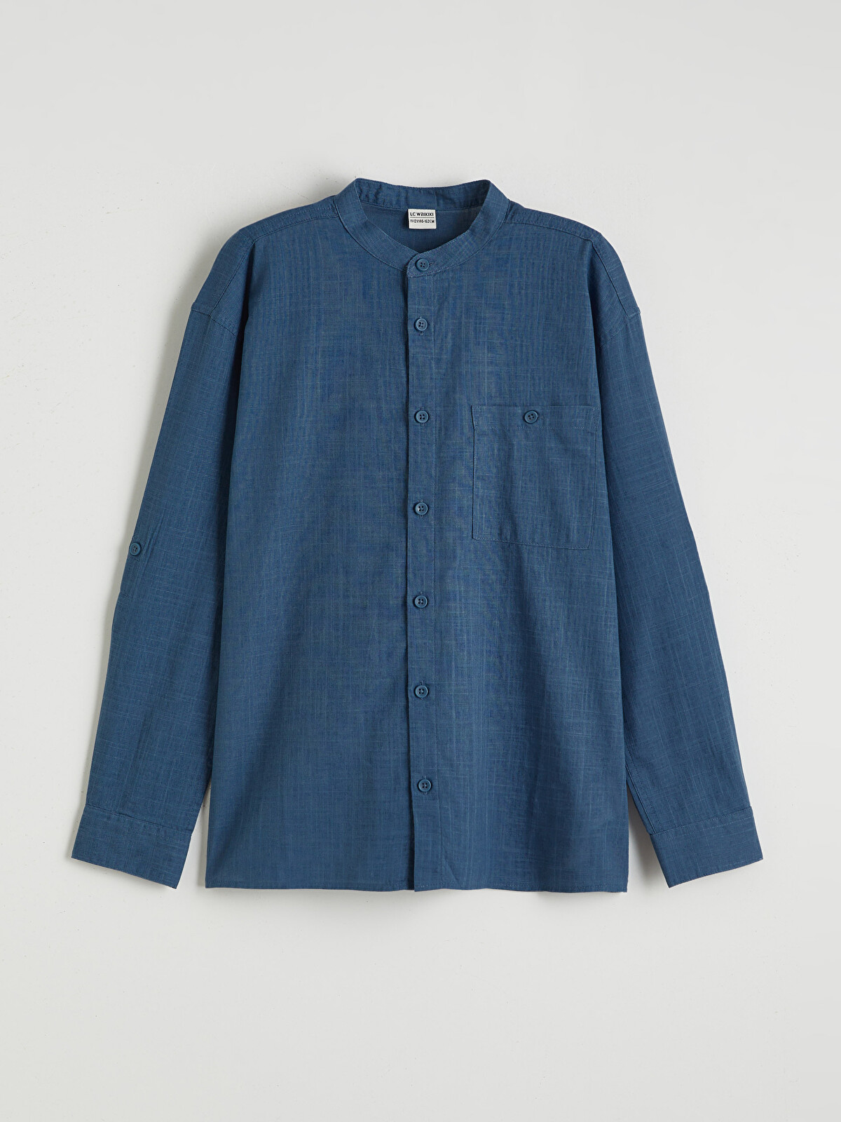 LCW Kids Boys' mandarin collar shirt with a linen look. - S66380Z4
