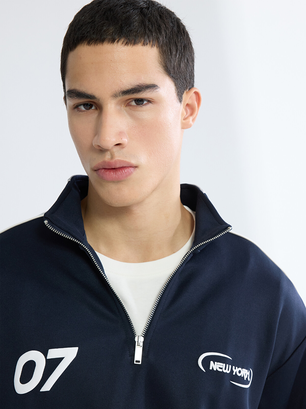 XSIDE Men's New York Print Sweatshirt - S66391Z8-YRV | LC Waikiki