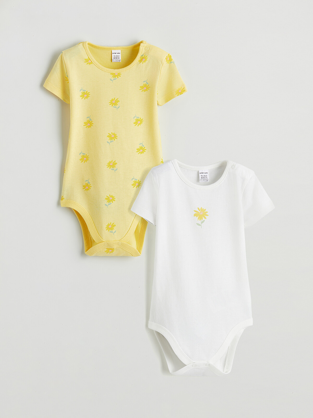 LCW baby Baby Girls' Printed Snap Bodysuit 2 Pack - S66656Z1-LUE