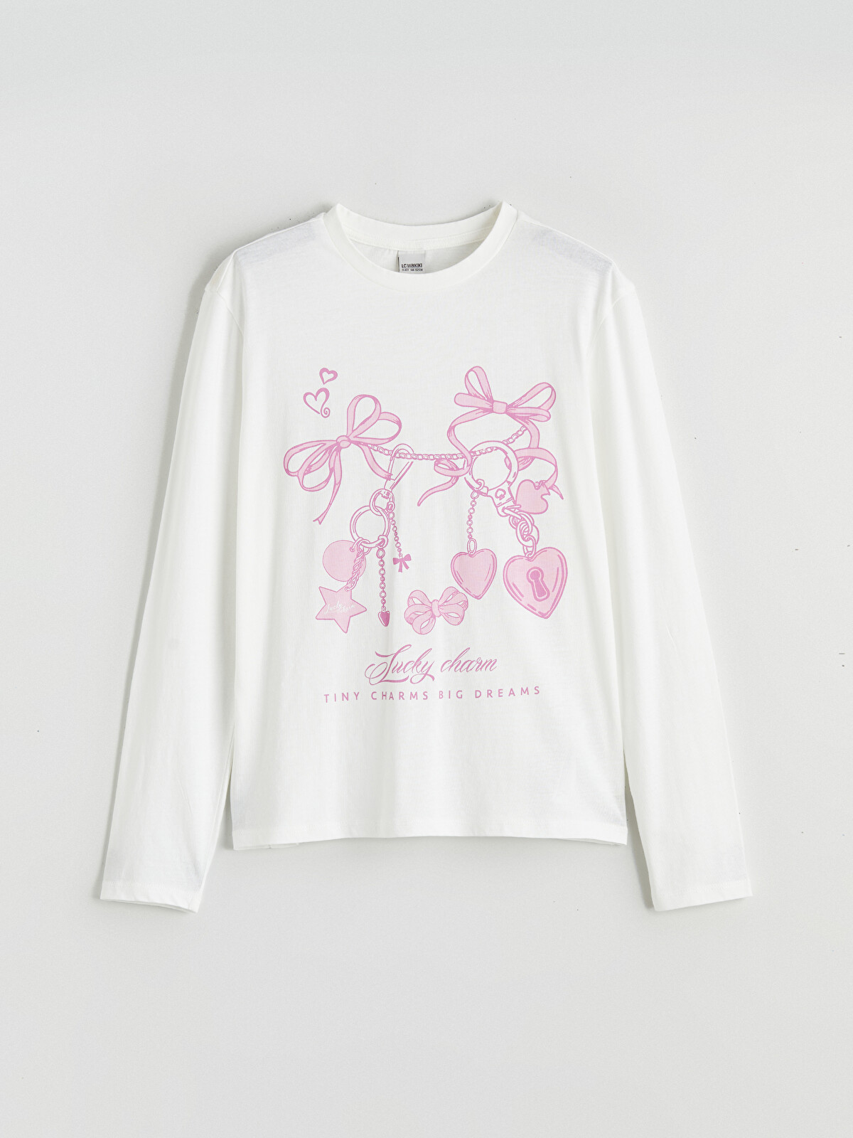 LCW Kids Crew Neck Printed Girls' T-Shirt - S66829Z4-R9J | LC Waikiki