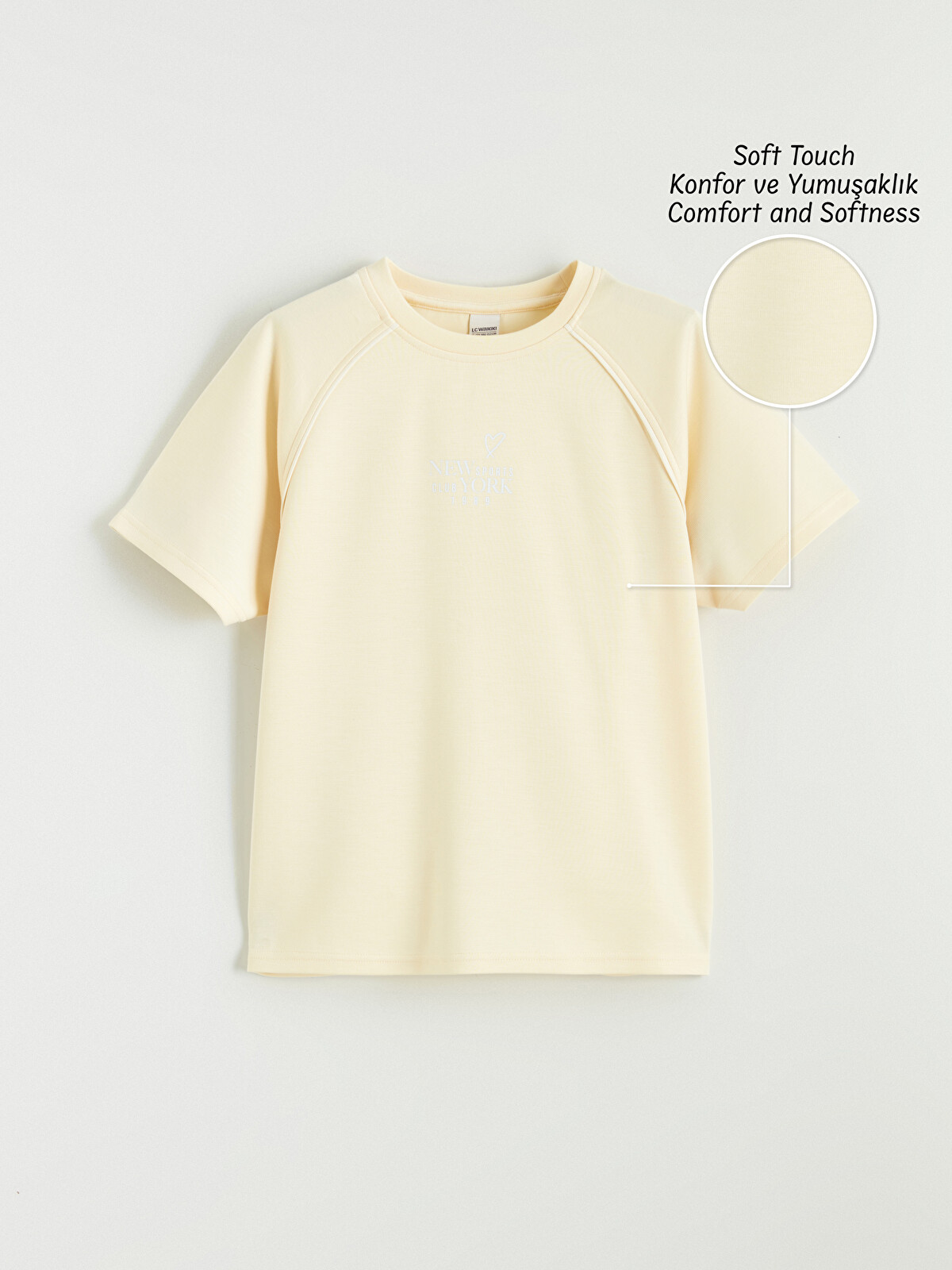 LCW Kids Sarı Baskılı Kız Çocuk Soft Touch Tişört - S66941Z4-ZS3 | LCW