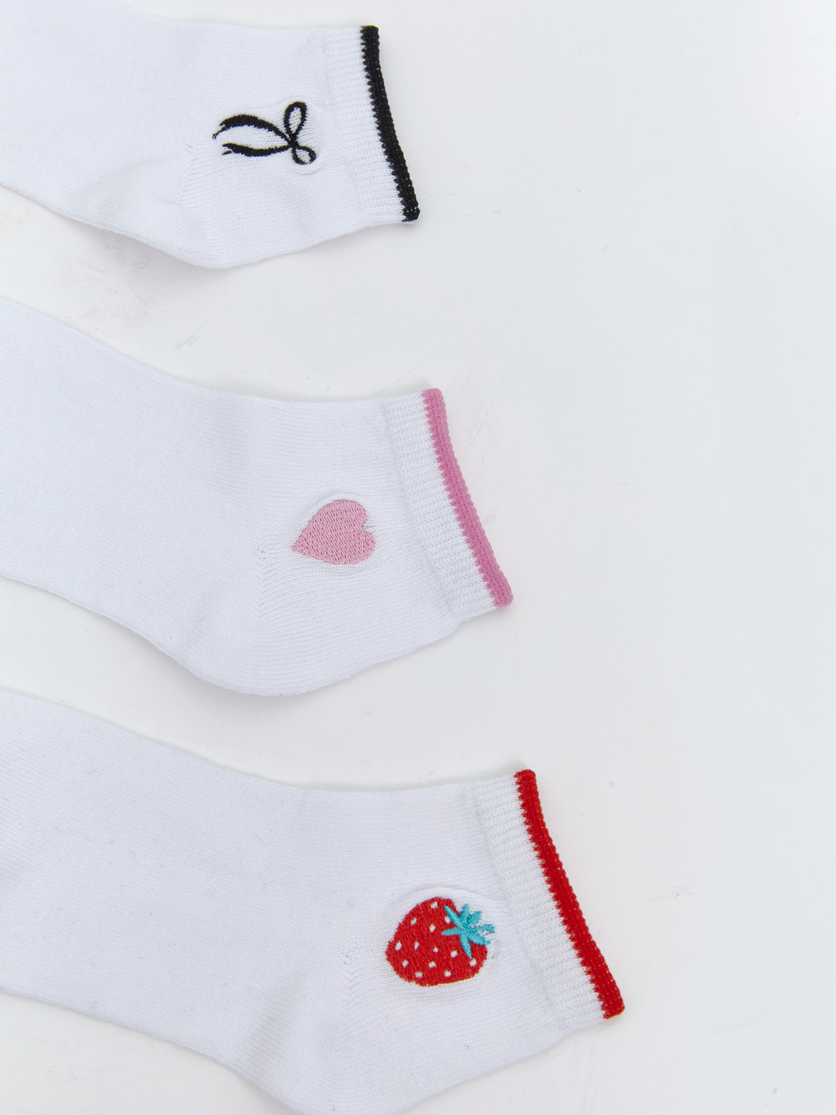 LCW Kids Embroidered Girls' Trainer Socks 5-pack - S67153Z4-JYX