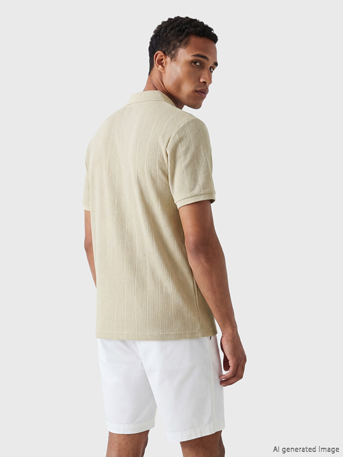 チッチ（4点） LCW Vision Gri Polo Yaka Çizgili Erkek Tişört - S67173Z8-G5V | LCW
