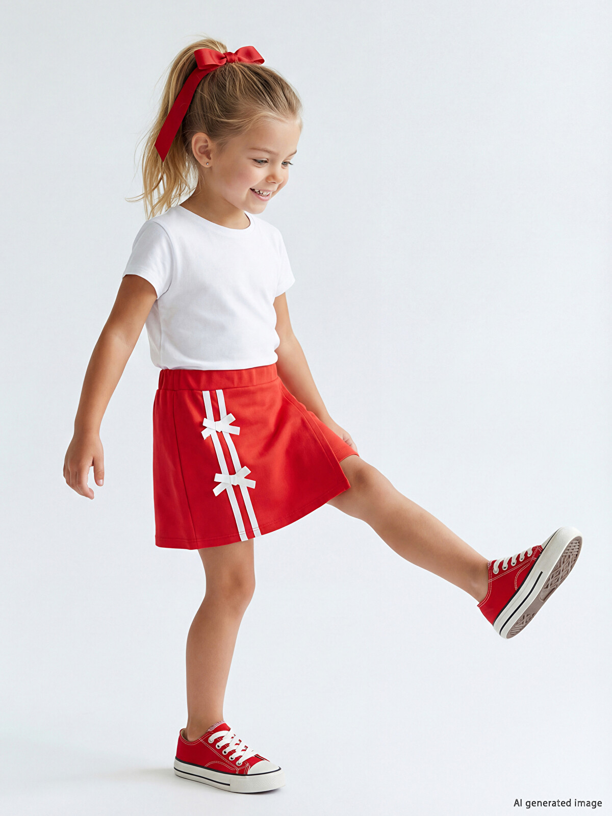 LCW Kids Çizgili Kız Çocuk Şort Etek - S67268Z1-GZX | LC Waikiki