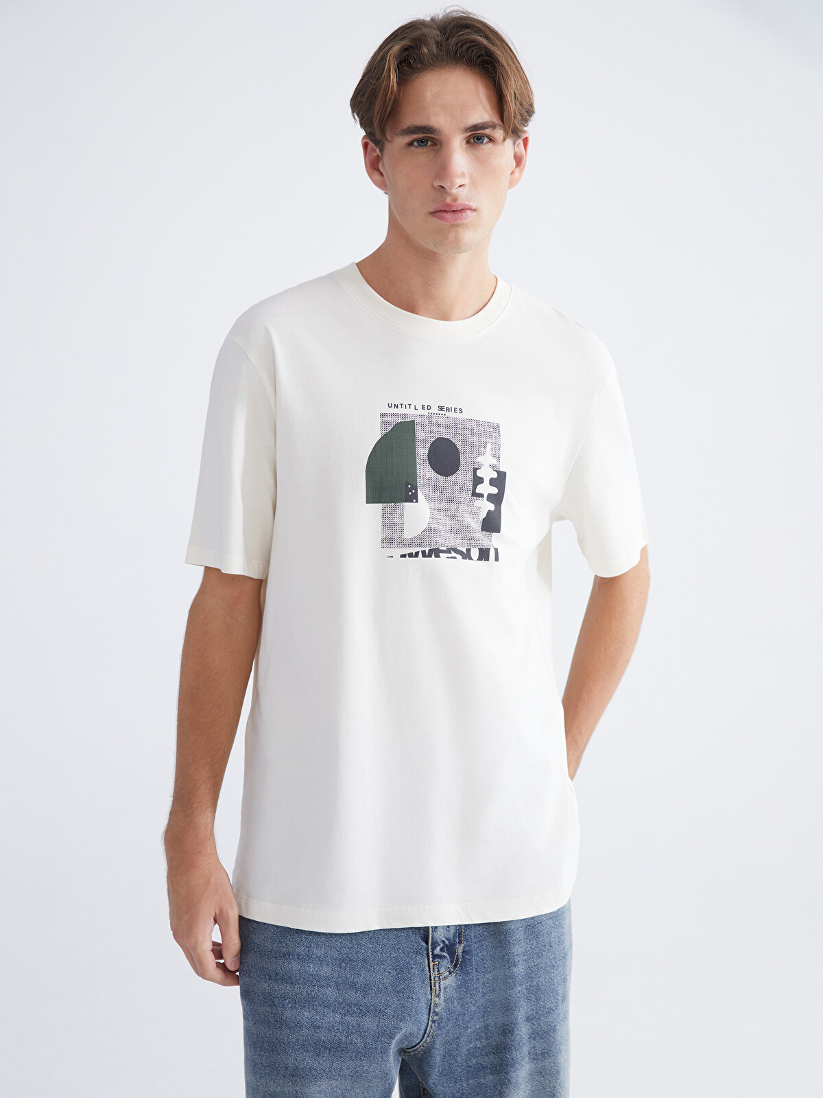 XSIDE Crew Neck Printed Jersey Men's T-shirt - S67821Z8-16A | LC
