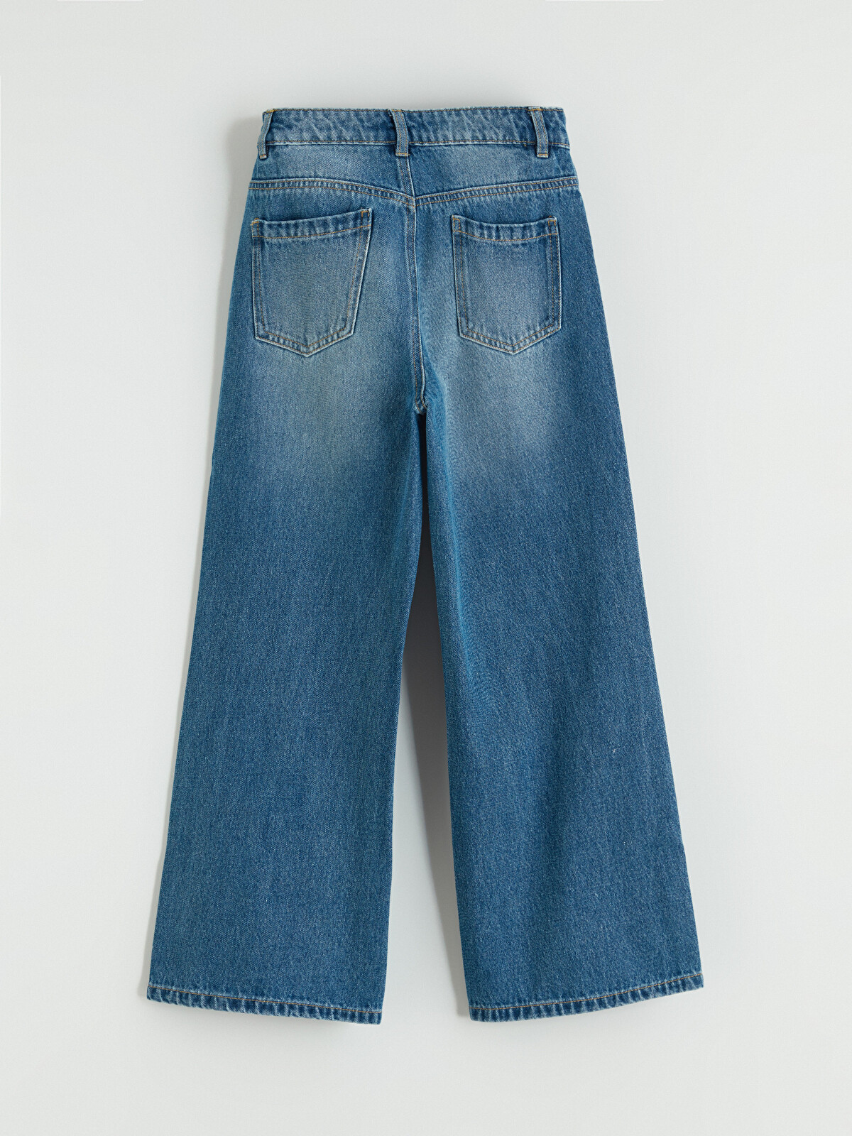 LCW Kids Wideleg Çiçekli Kız Çocuk Jean Pantolon - S67966Z4-H45