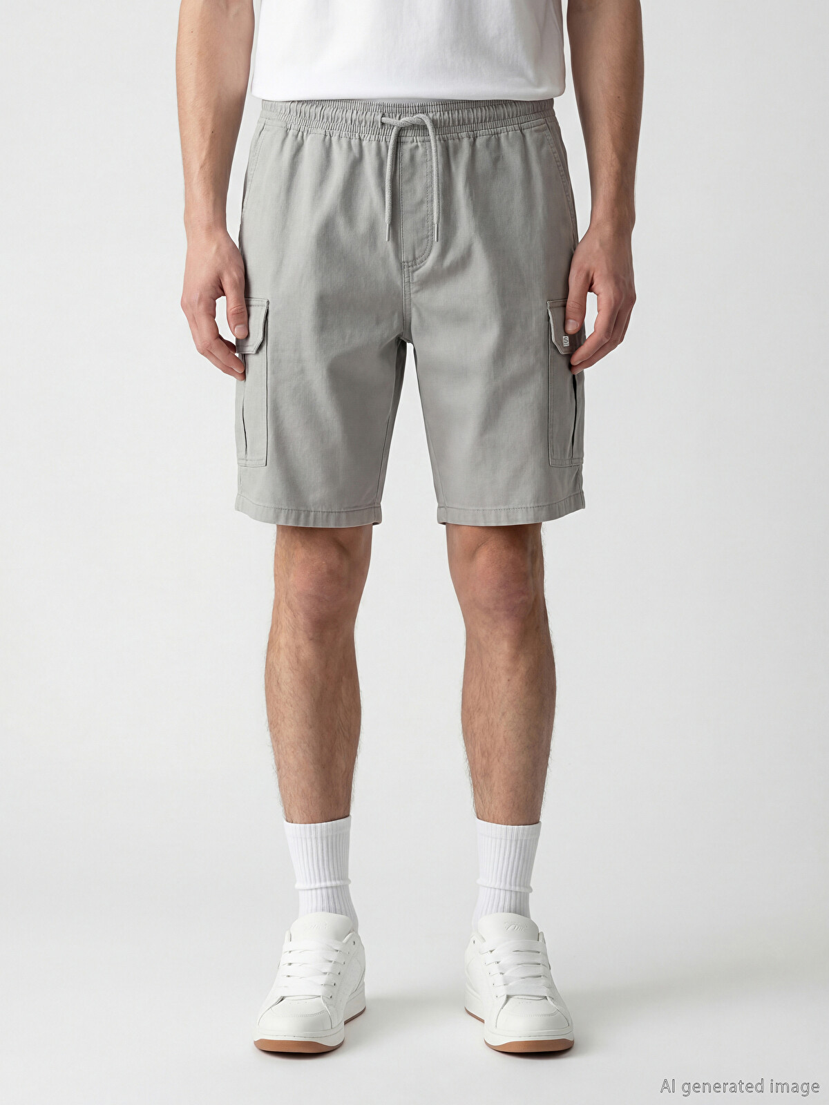 XSIDE Man Grey Cargo Shorts - S68213Z8-V1G | LC Waikiki