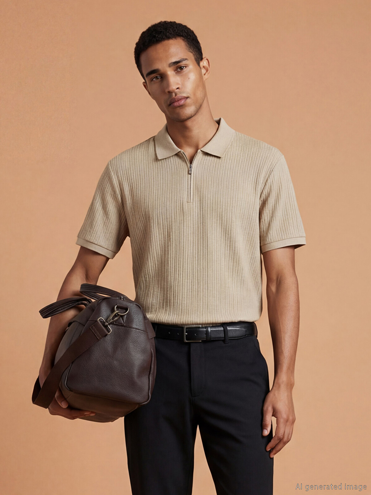LCW Vision Polo Yaka Fitilli Erkek Triko Tişört - S68333Z8-HZZ