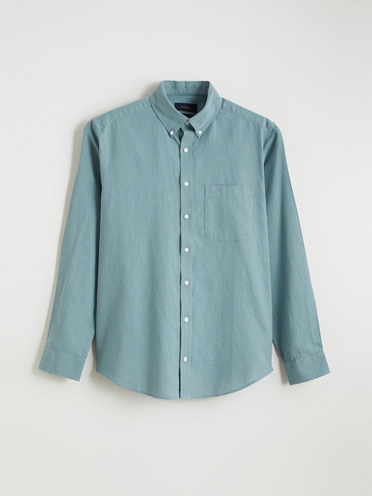 SOUTHBLUE Regular Fit Keten Karışımlı Erkek Gömlek