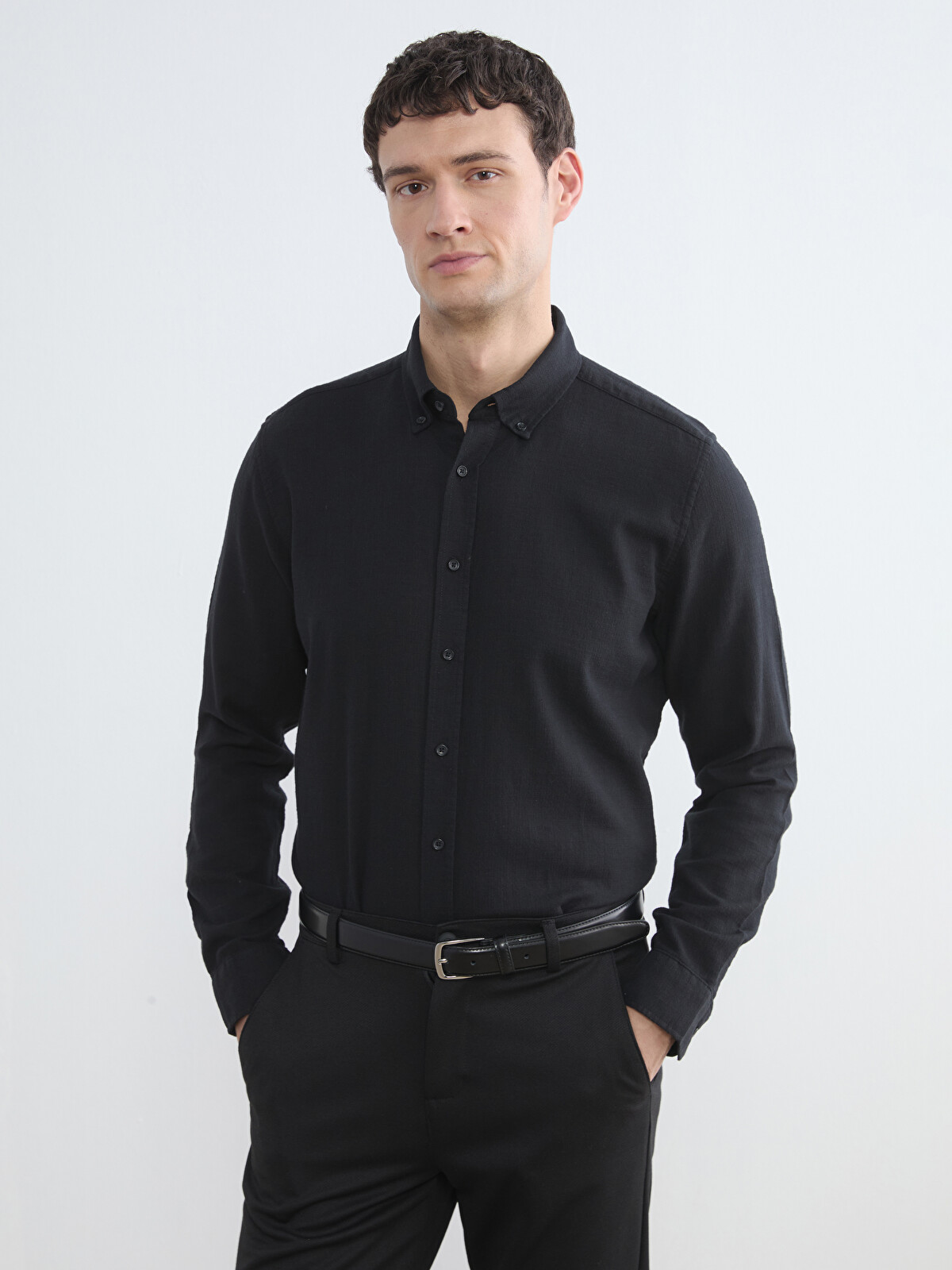 SOUTHBLUE Regular Fit Dobby Men's Shirt