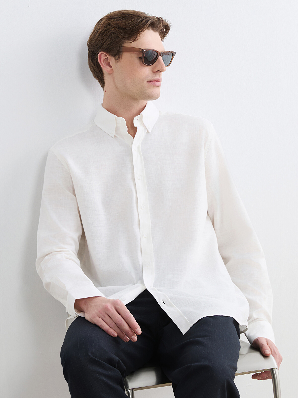 SOUTHBLUE Regular Fit Dobby Men's Basic Shirt - S68389Z8-R9J | LC