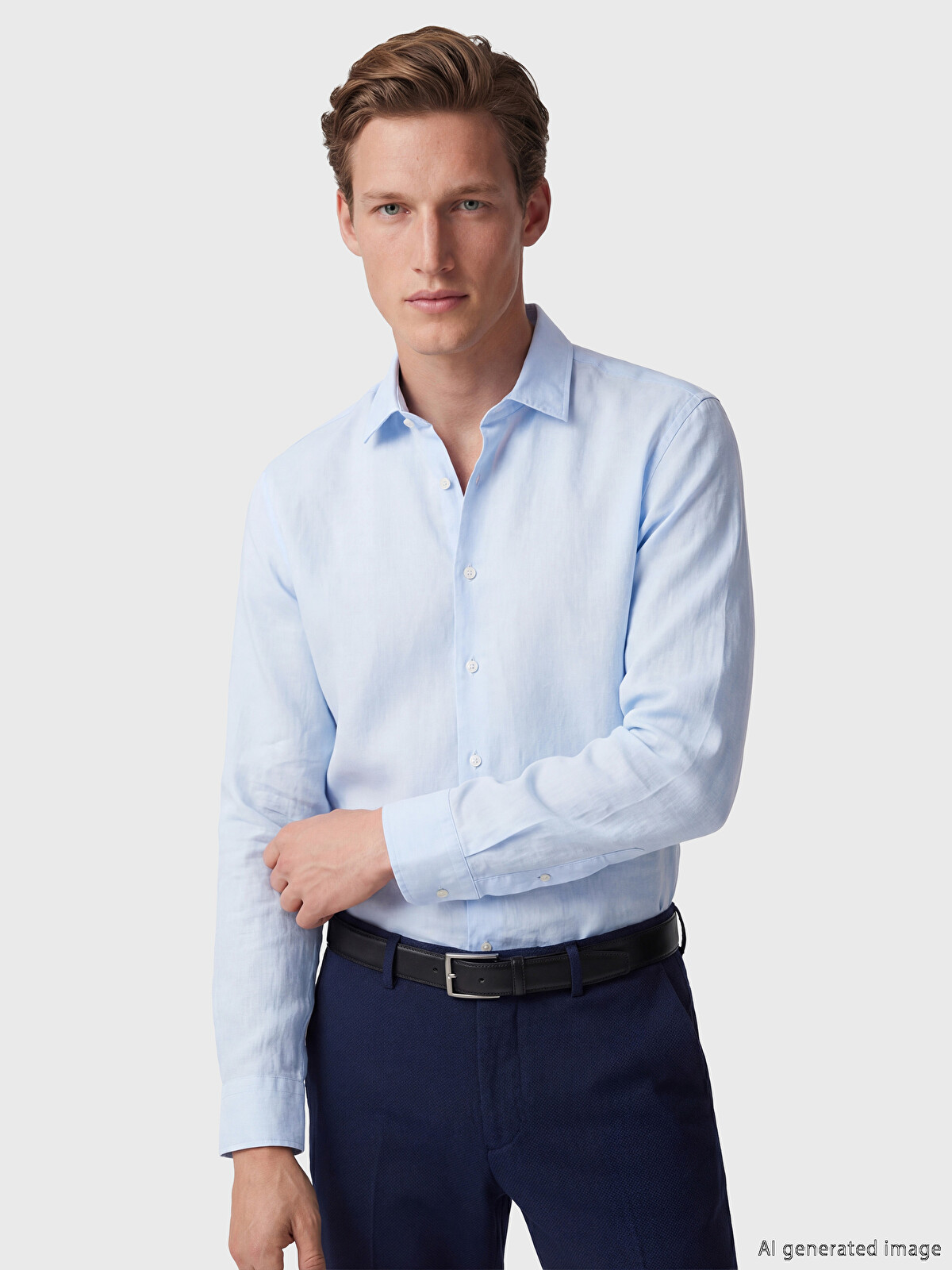 SOUTHBLUE Regular Fit %100 Keten Erkek Gömlek