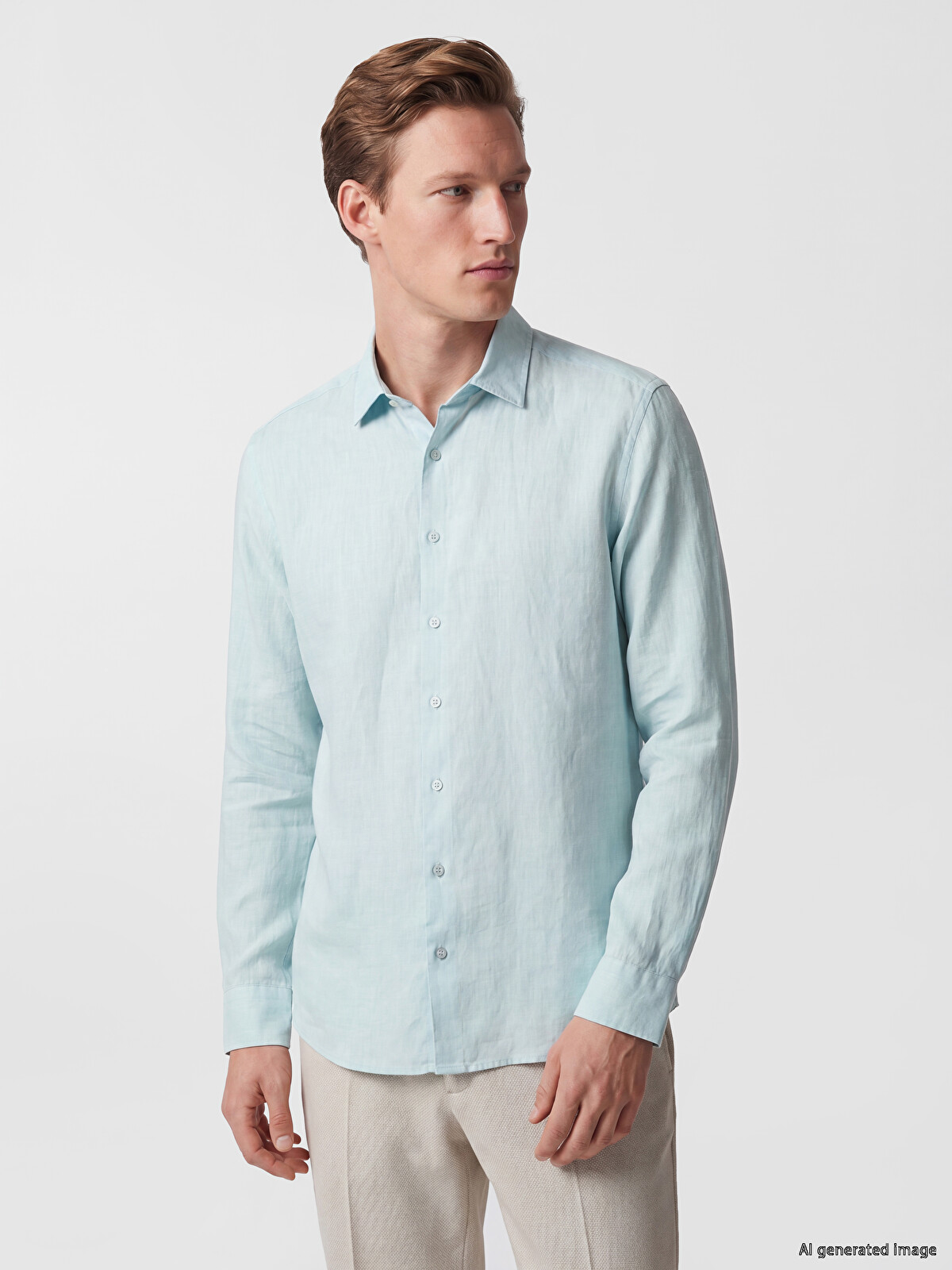SOUTHBLUE Regular Fit %100 Keten Erkek Gömlek