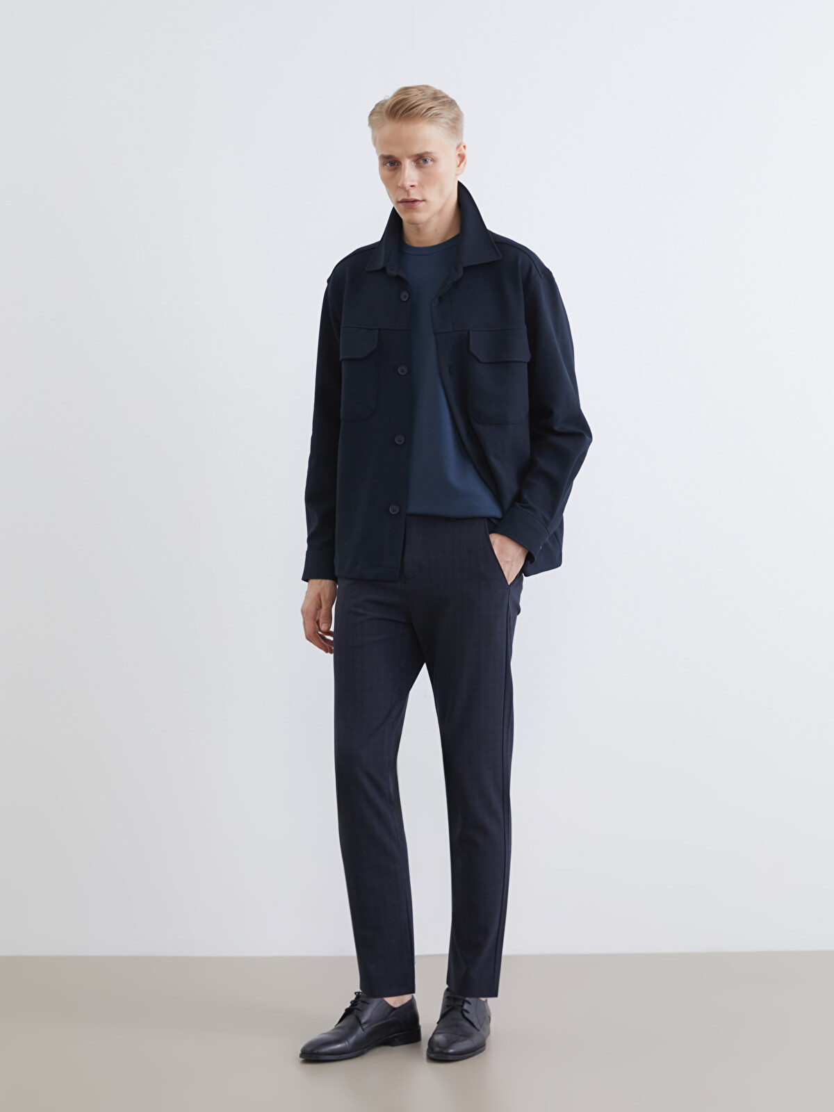 ハ*ン様 THE SLACKS 2TUCK WIDE/DARK NAVY/siz LCW Vision Men's Slim Fit Trousers - S68448Z8-HRC | LC Waikiki