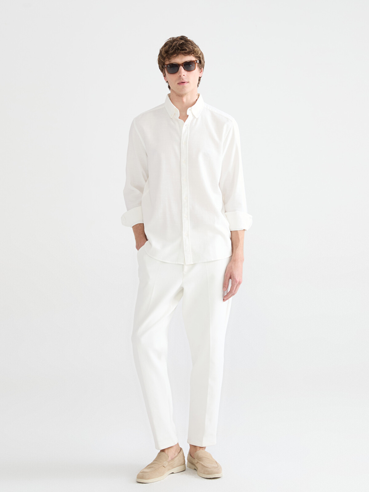 SOUTHBLUE Regular Fit Dobby Men's Basic Shirt - S68464Z8-R9J - LC