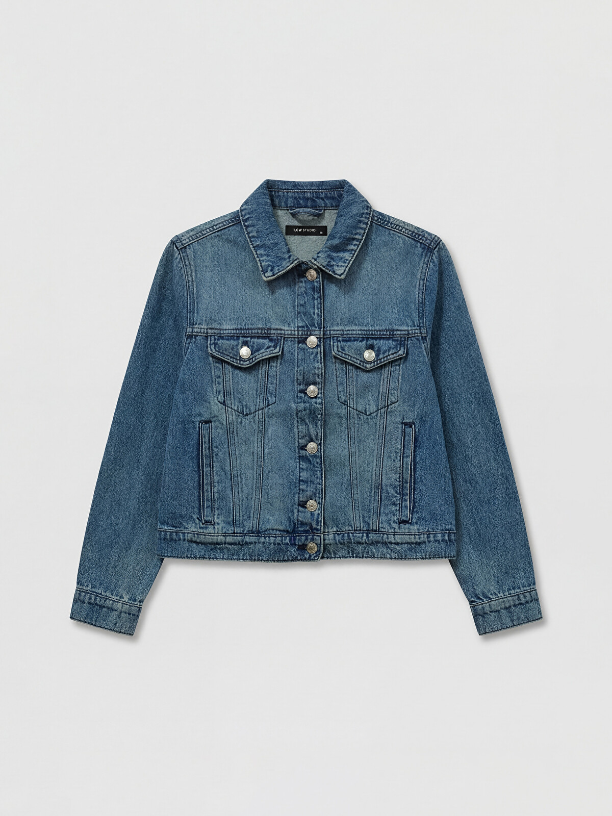【✧美品✧】MARK&LONA レディースブルゾン38 LCW STUDIO Regular Fit Collared Neck Women's Denim Jacket