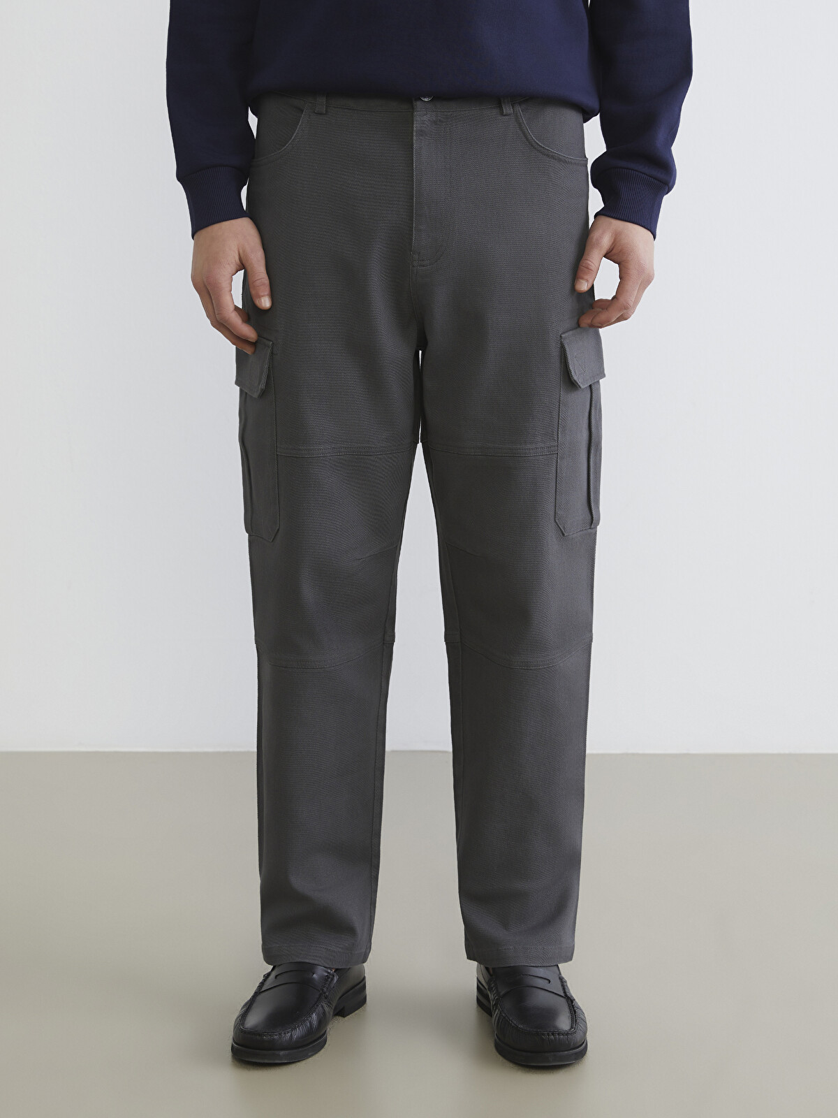 【20%OFF】5/31まで23,000→18,400円　Khago XSIDE Standart Kalıp Gabardin Erkek Kargo Pantolon - S68500Z8-R34