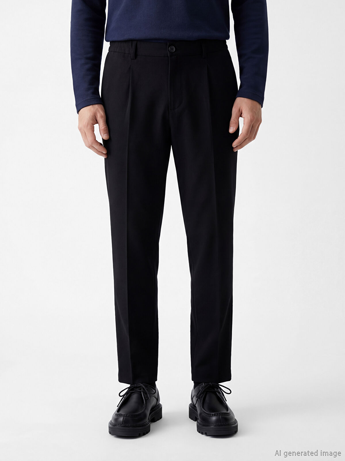 CHINON チノン　20PXL LCWAIKIKI Classic Siyah Regular Fit Erkek Chino Pantolon