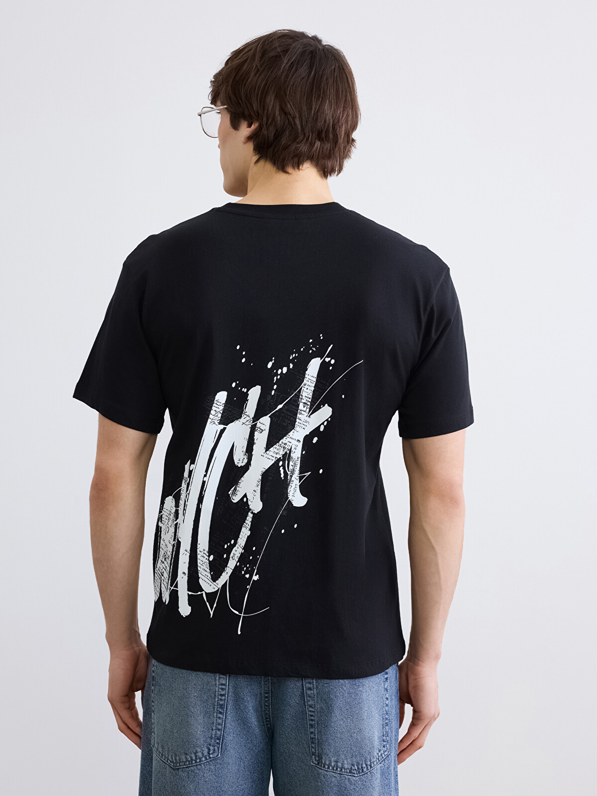 XSIDE Crew Neck Printed Jersey Man T-Shirt - S68578Z8-CVL | LC Waikiki