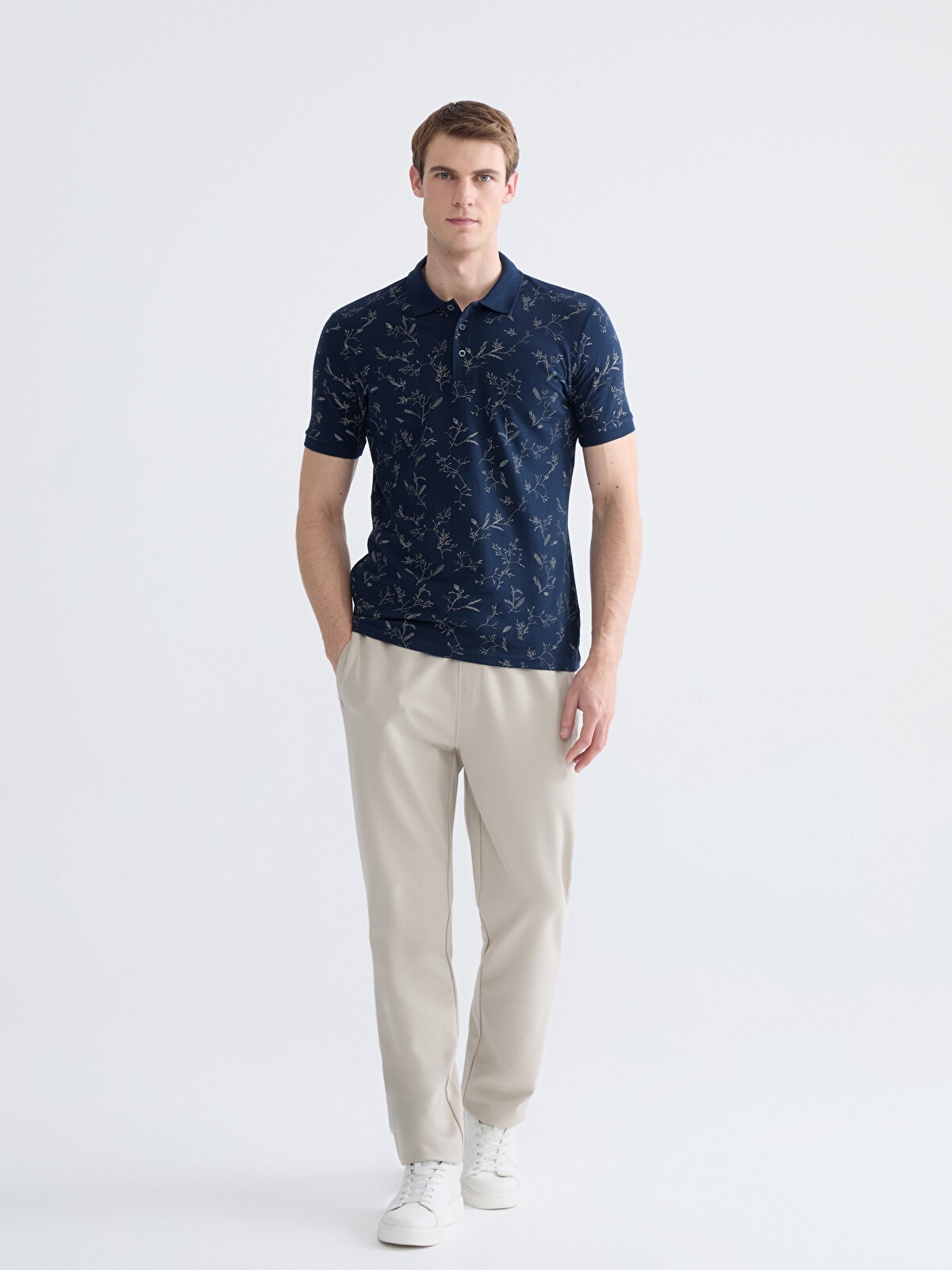 LCWAIKIKI Classic Polo Collar Patterned Pique Men's T-Shirt