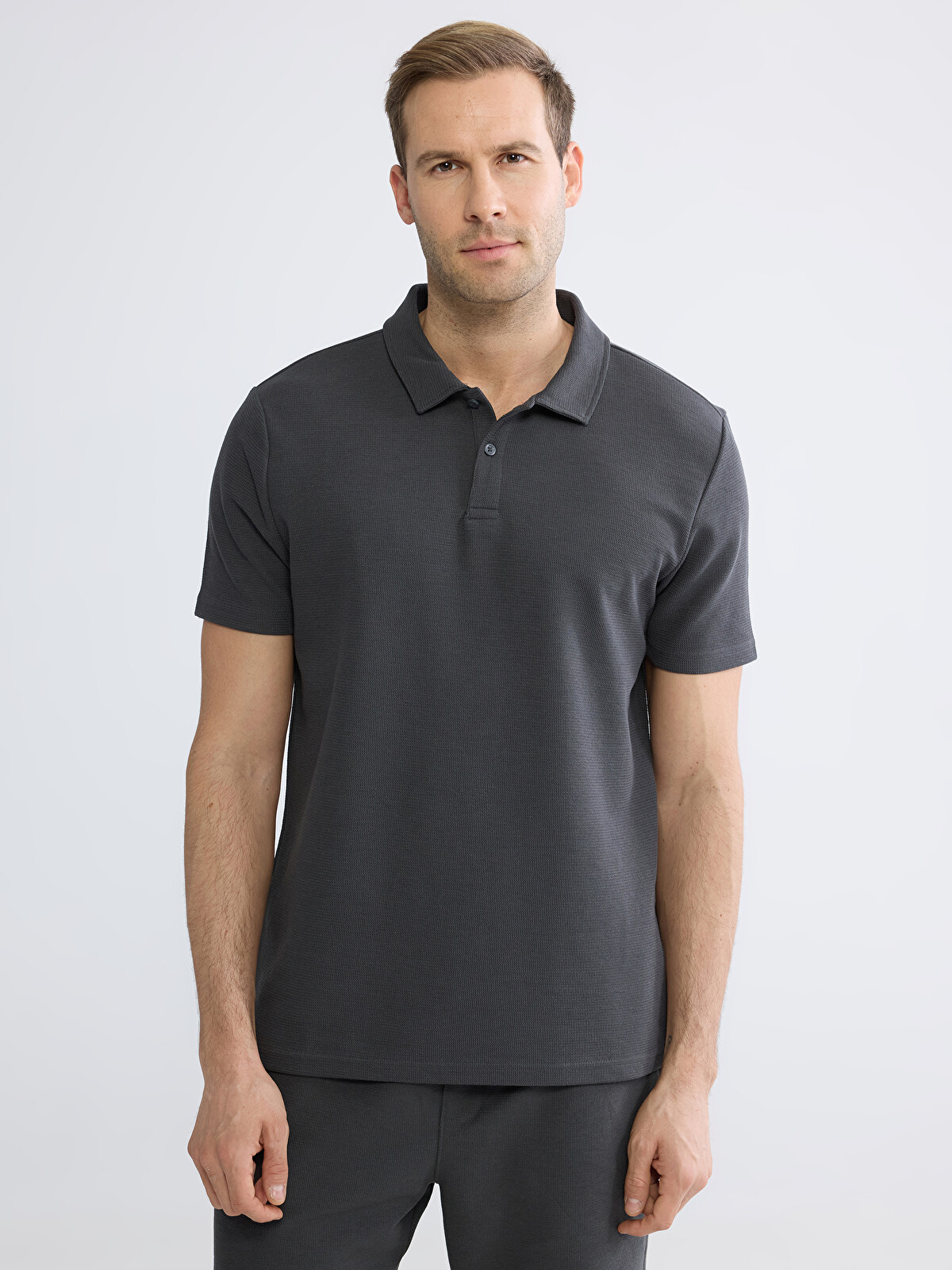 LCWAIKIKI Classic Polo Collar Textured Men's T-Shirt - S68707Z8