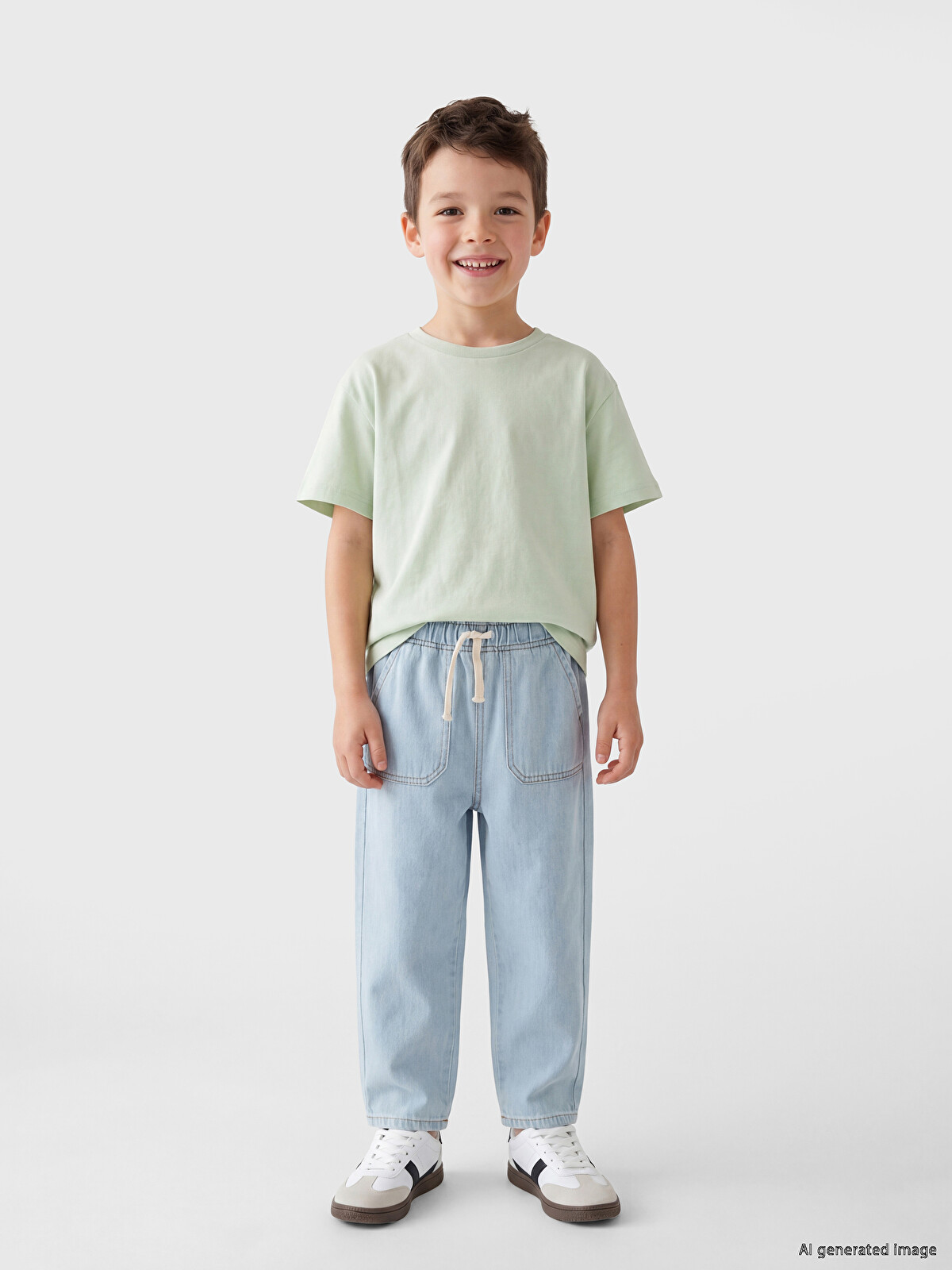 LCW Kids Elastic Waist Boys' Jeans - S68804Z1-476 | LC Waikiki