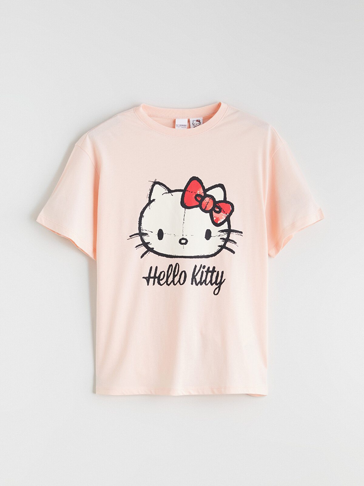 LCW Kids Set de pijamale scurte pentru fete Hello Kitty imprimat