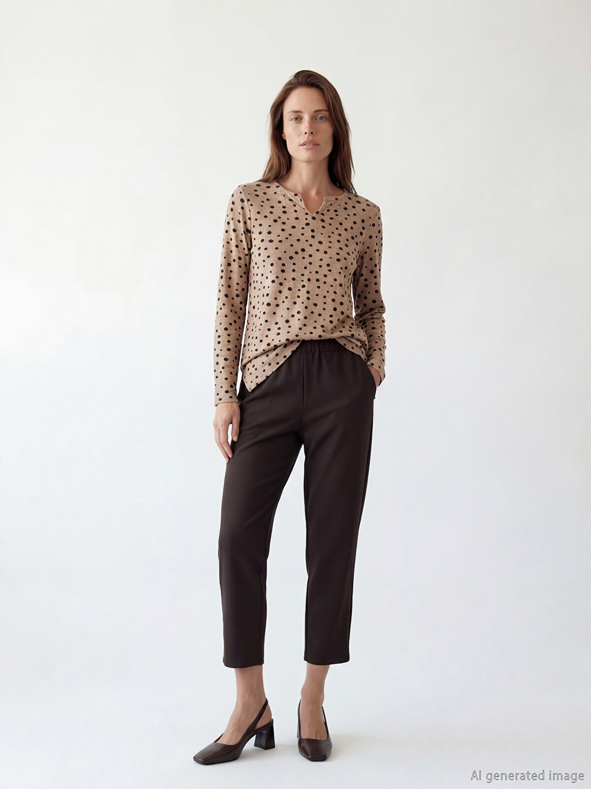 LCW Grace Elastic Waist Women's Trousers