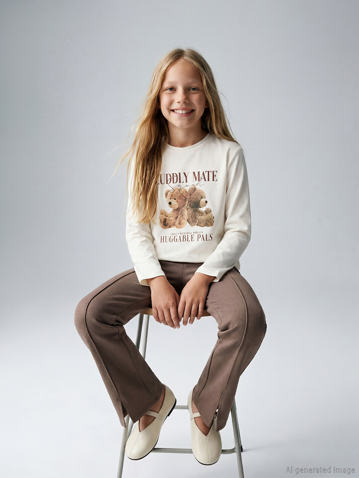 LCW Kids Front Seam Flare Girls' Leggings - S69563Z4-R1T | LC Waikiki
