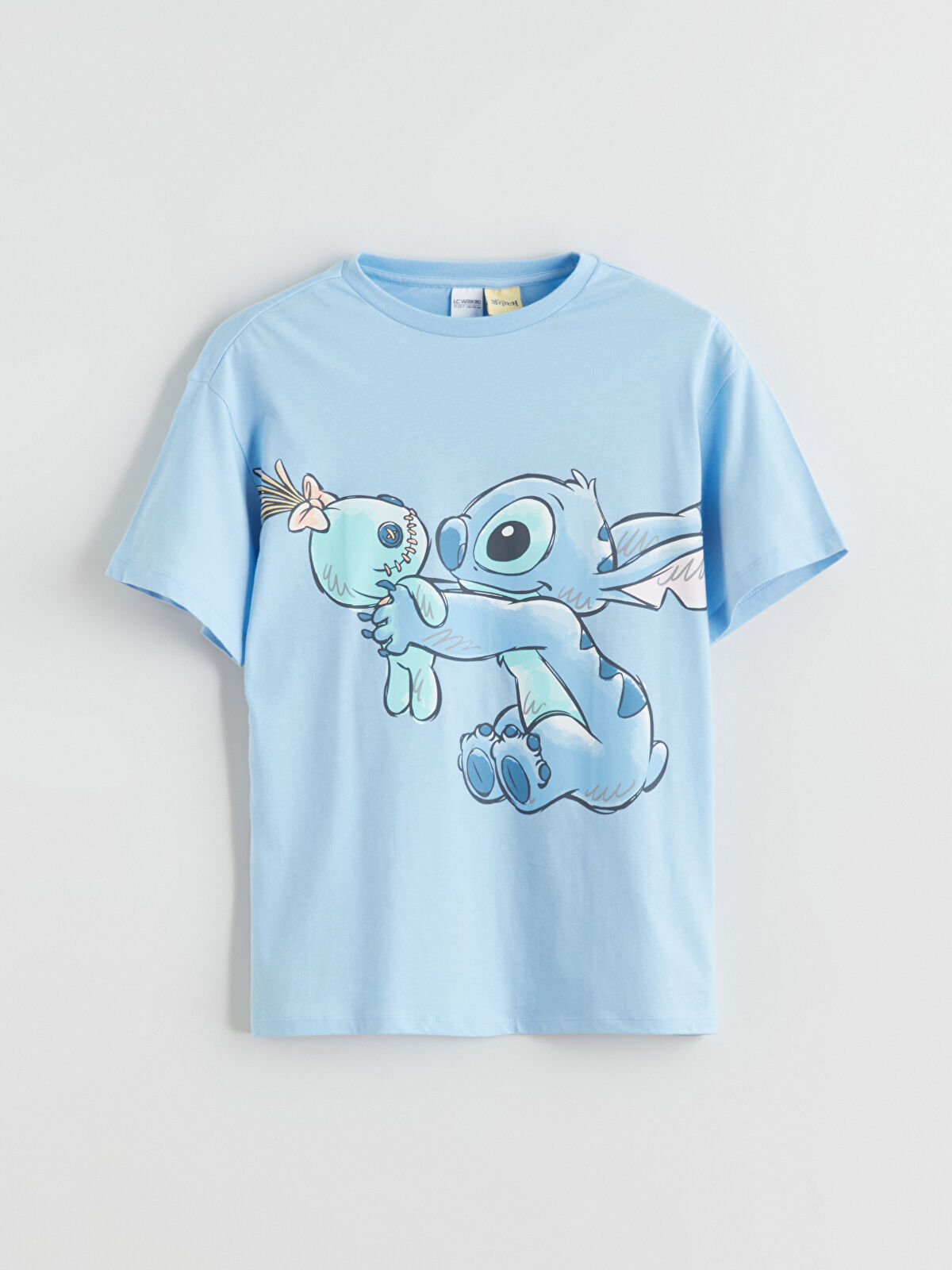 LCW Kids Bisiklet Yaka Stitch Baskılı Kız Çocuk Tişört - S69812Z4